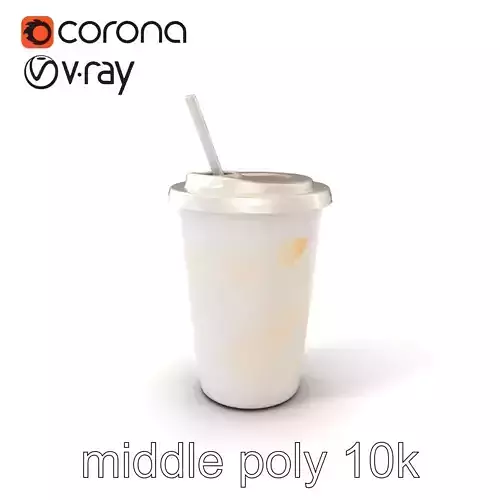 Luxurious Gold Leaf Plastic Cup model pack