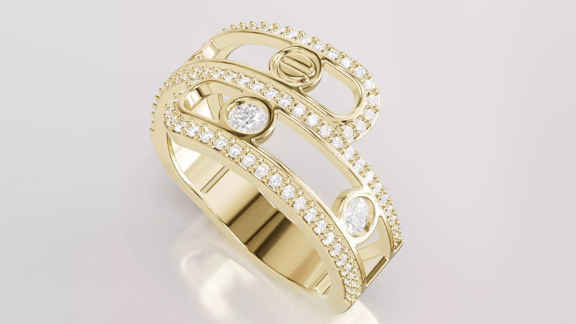 Jewelry Diamond Ring Model RG90 Free 3D print model