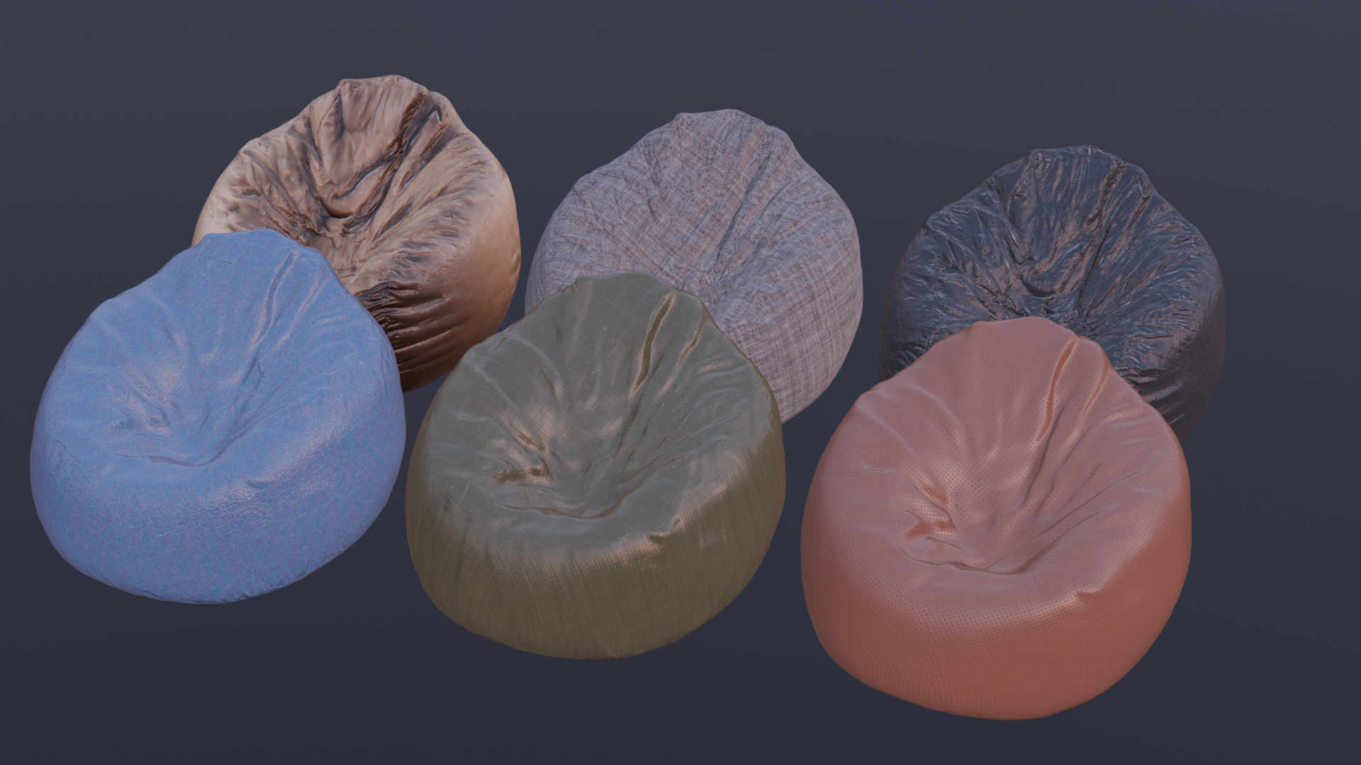 Bean Bag Chair 3D model_30