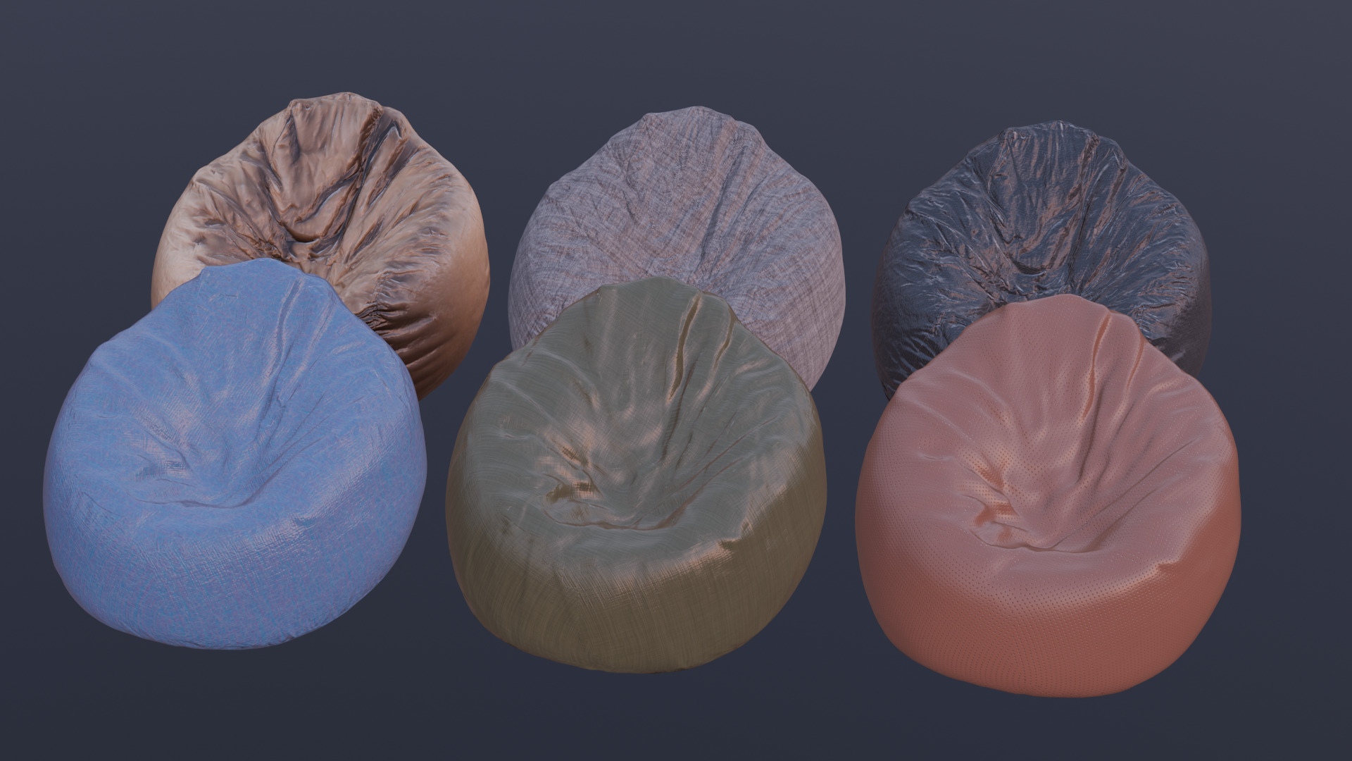 Bean Bag Chair 3D model_23