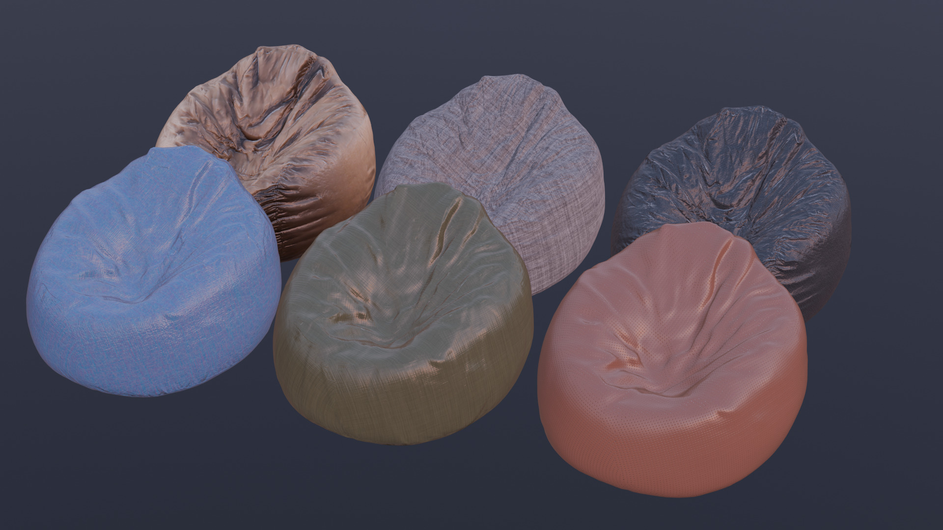 Bean Bag Chair 3D model_27