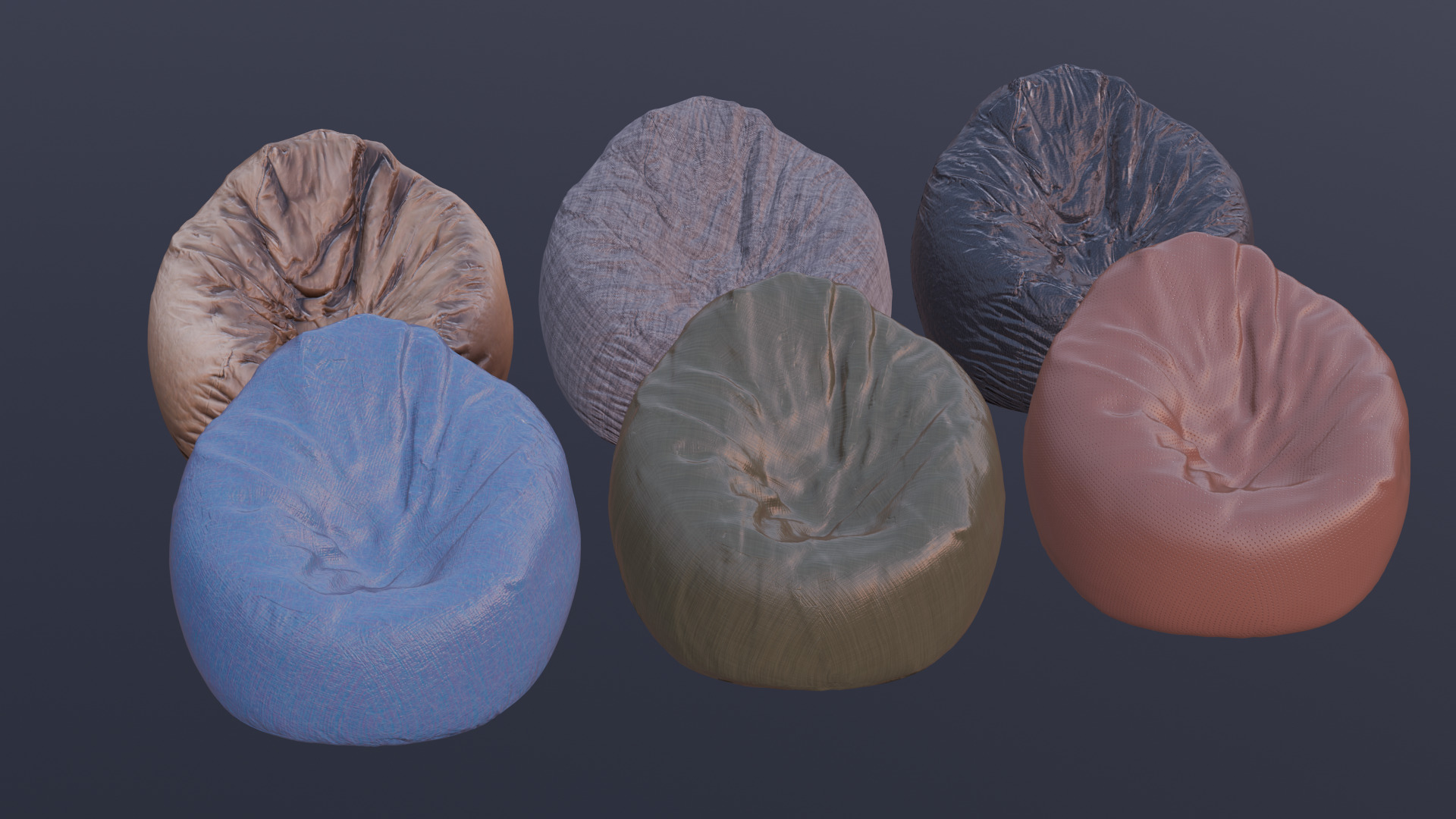 Bean Bag Chair 3D model_22