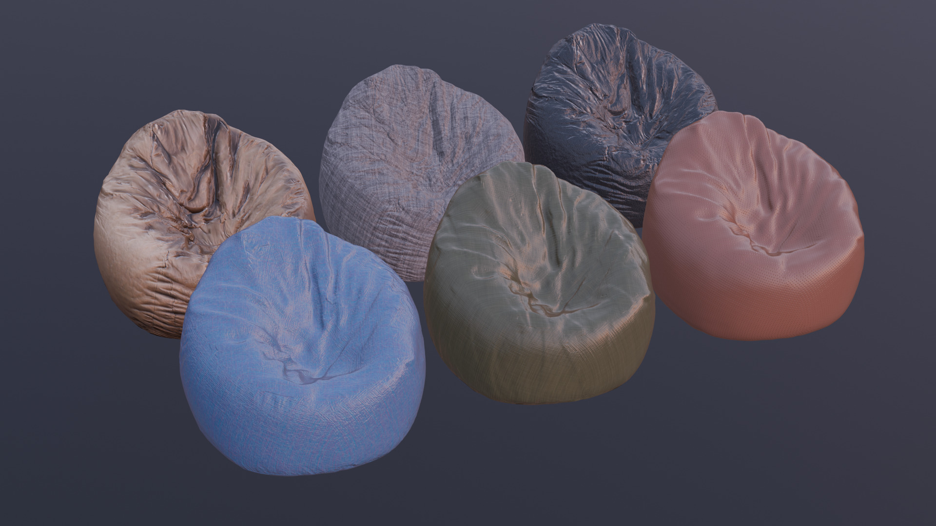Bean Bag Chair 3D model_16