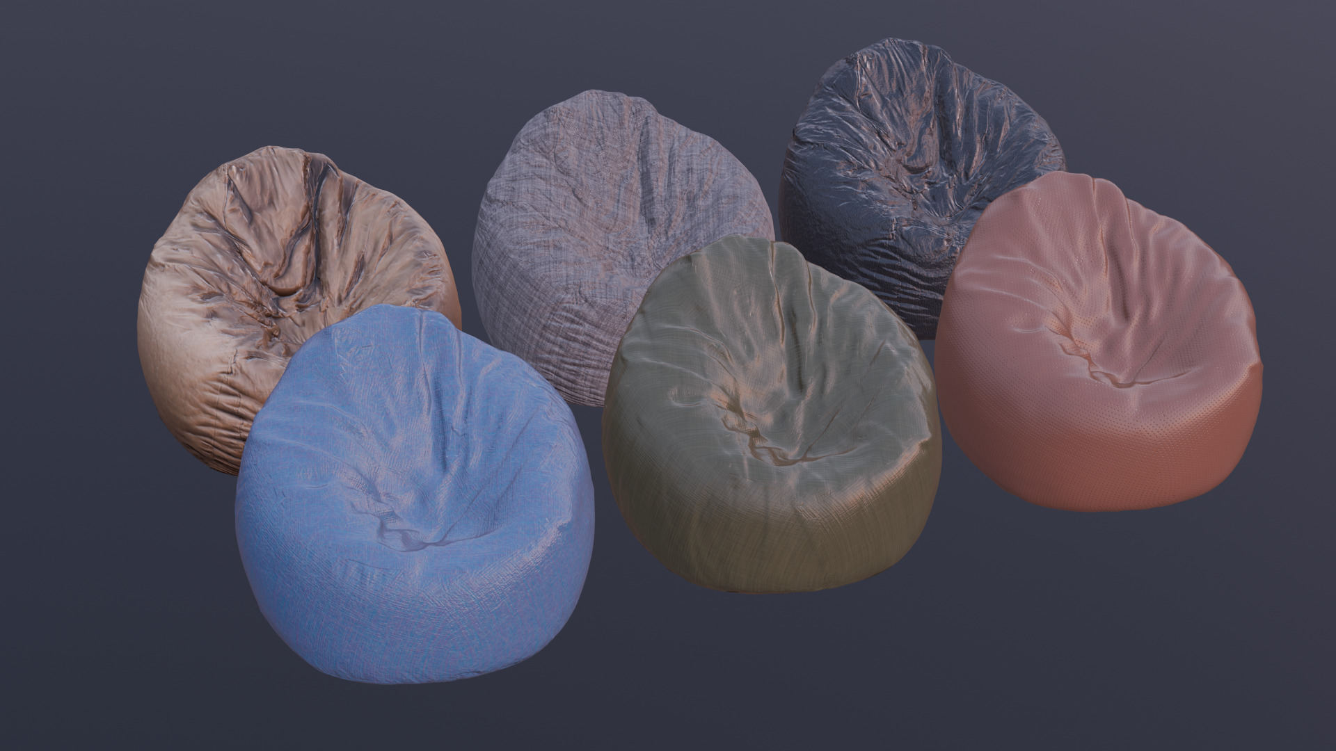 Bean Bag Chair 3D model_9
