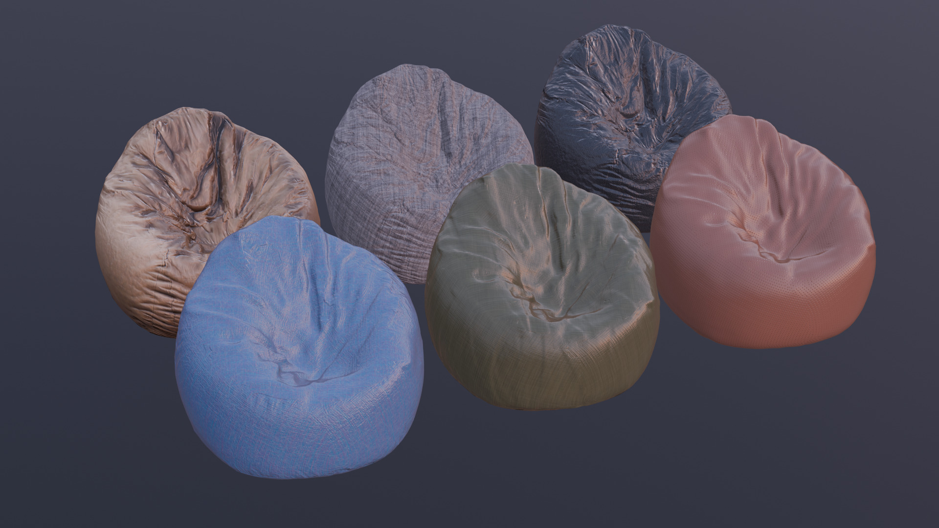Bean Bag Chair 3D model_12