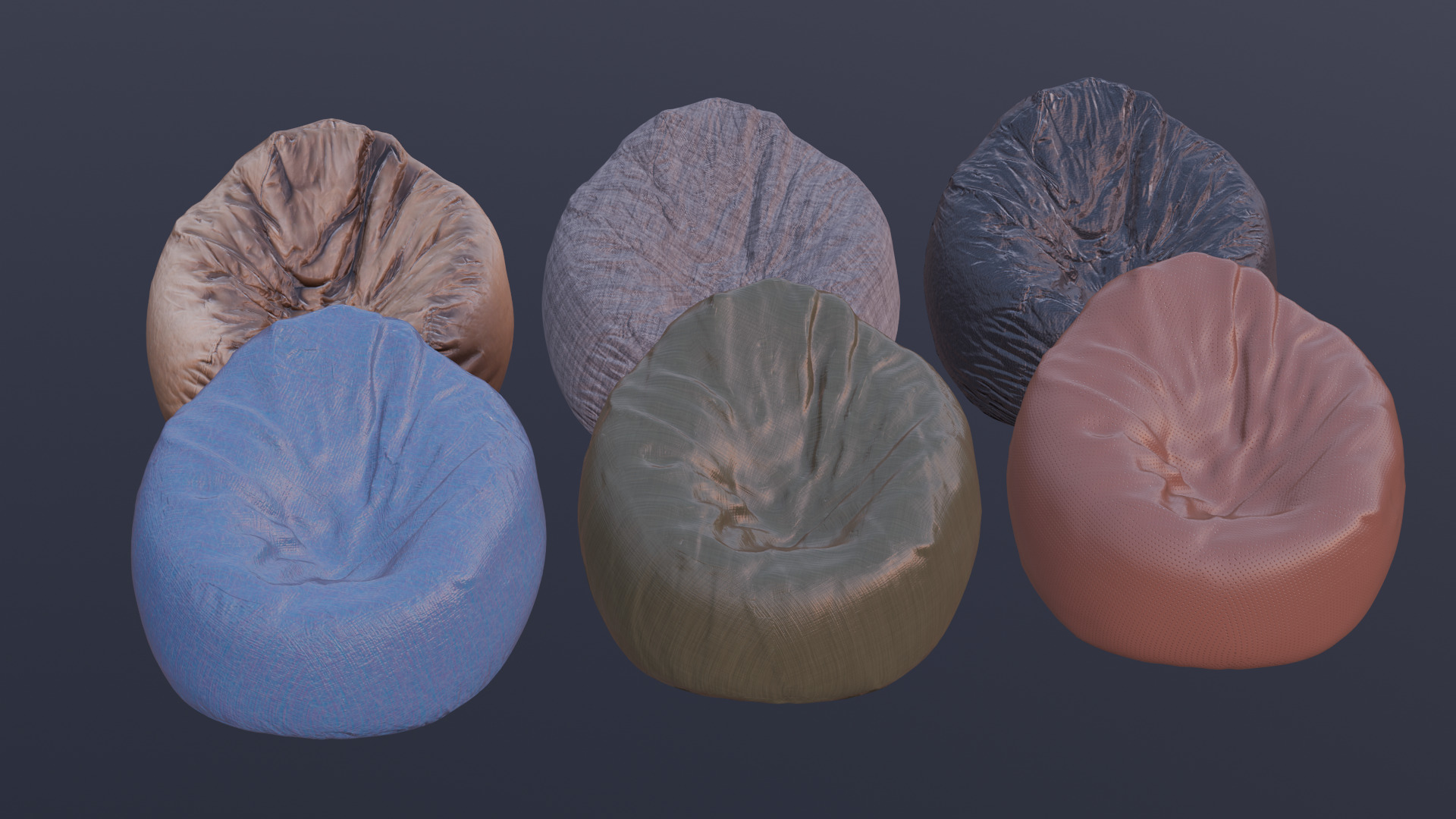 Bean Bag Chair 3D model_19