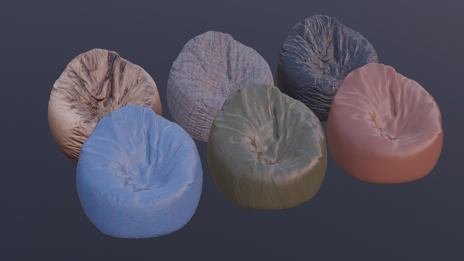 Bean Bag Chair 3D model_8