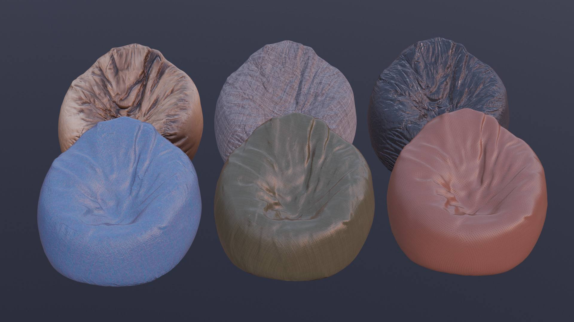 Bean Bag Chair 3D model_21