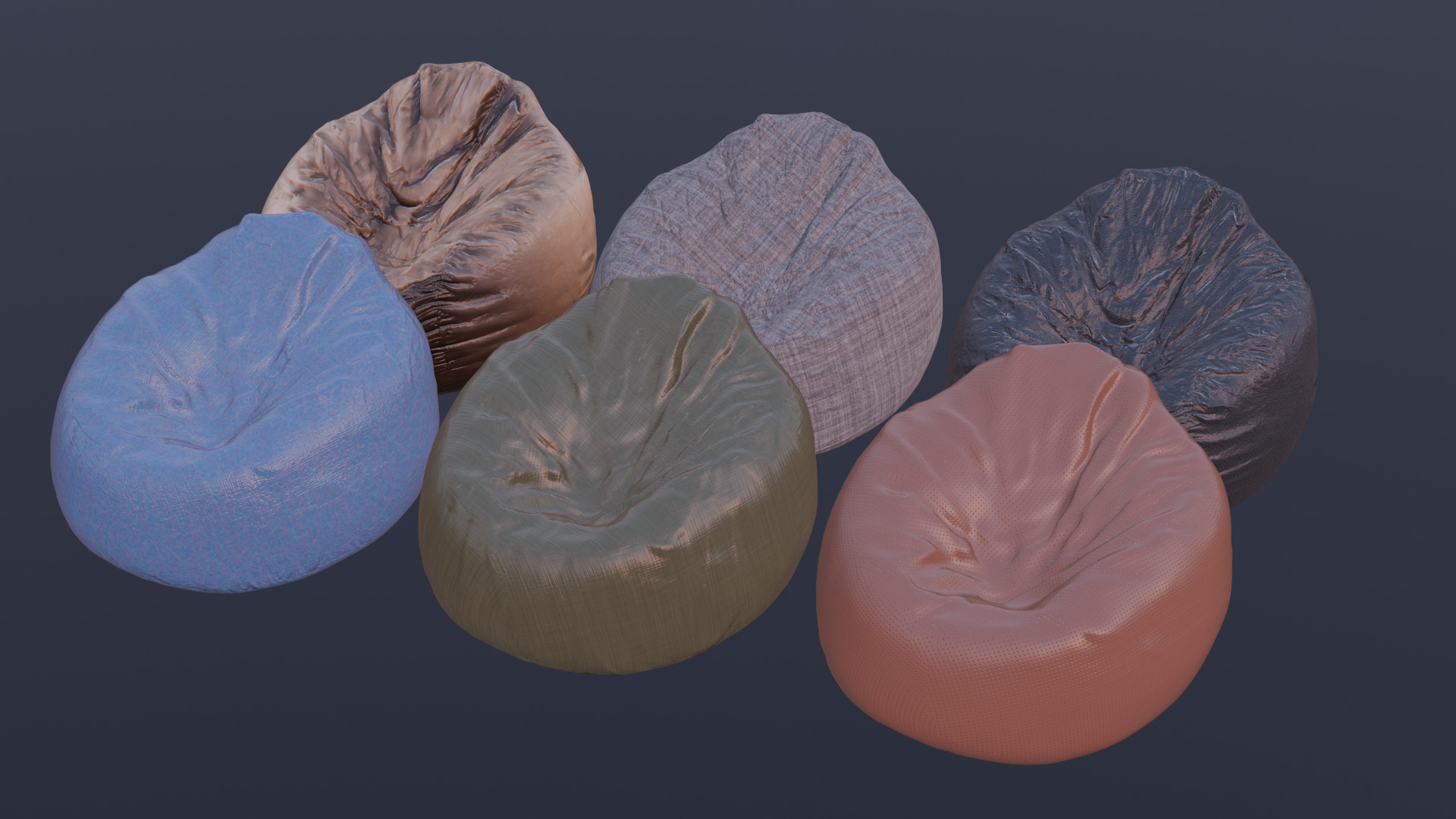 Bean Bag Chair 3D model_29