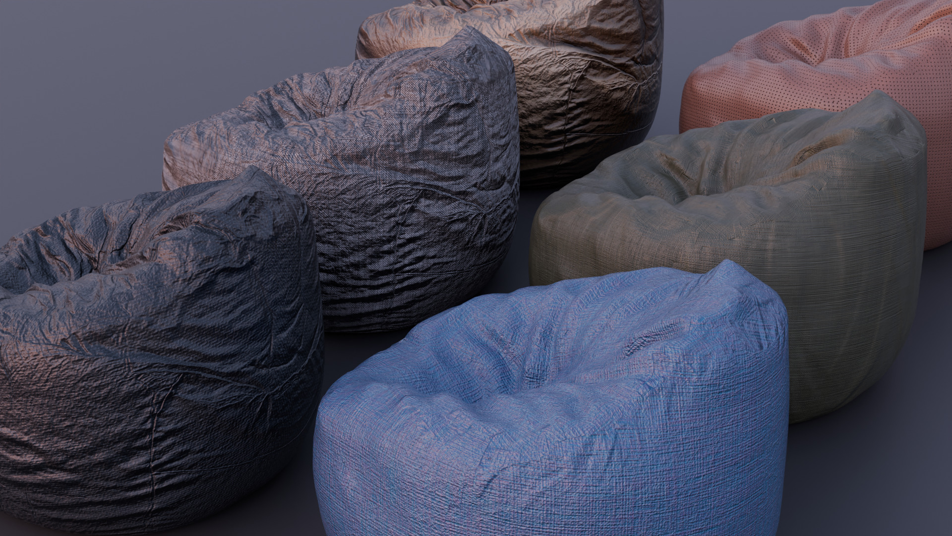 Bean Bag Chair 3D model_6