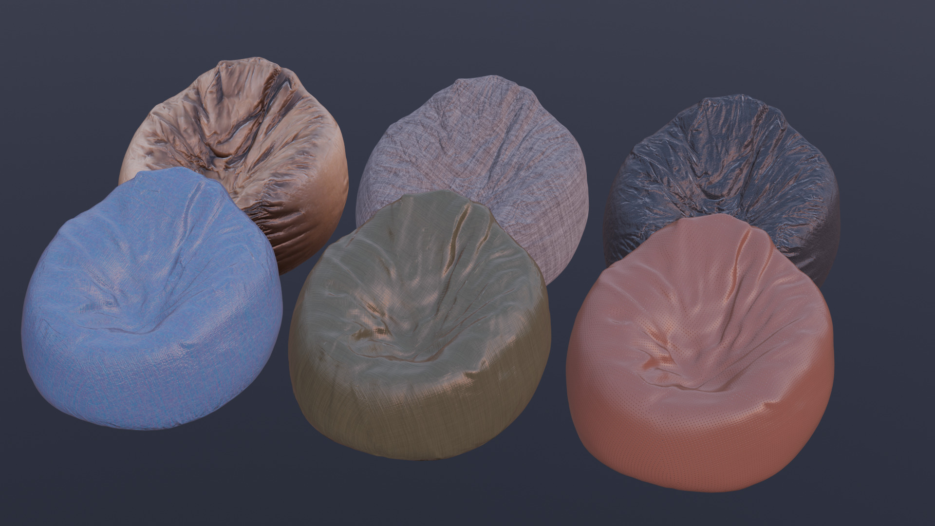 Bean Bag Chair 3D model_24