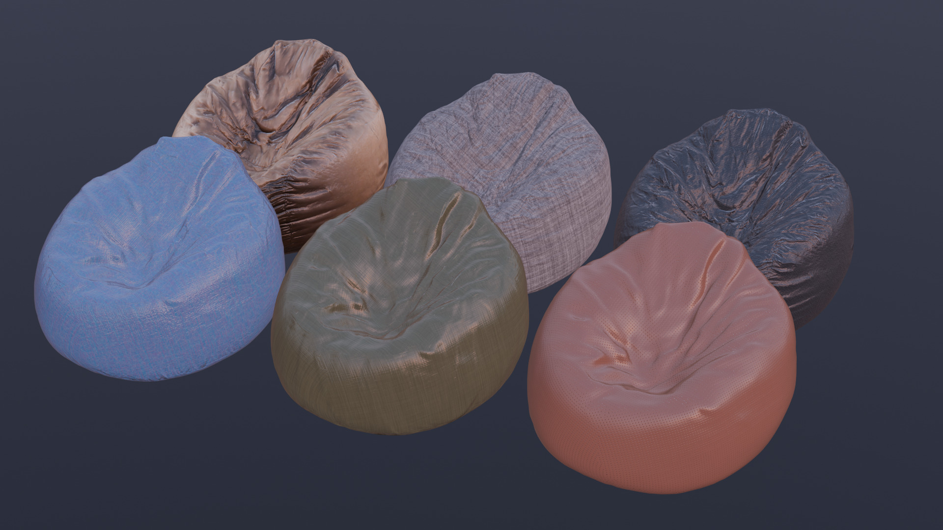 Bean Bag Chair 3D model_28