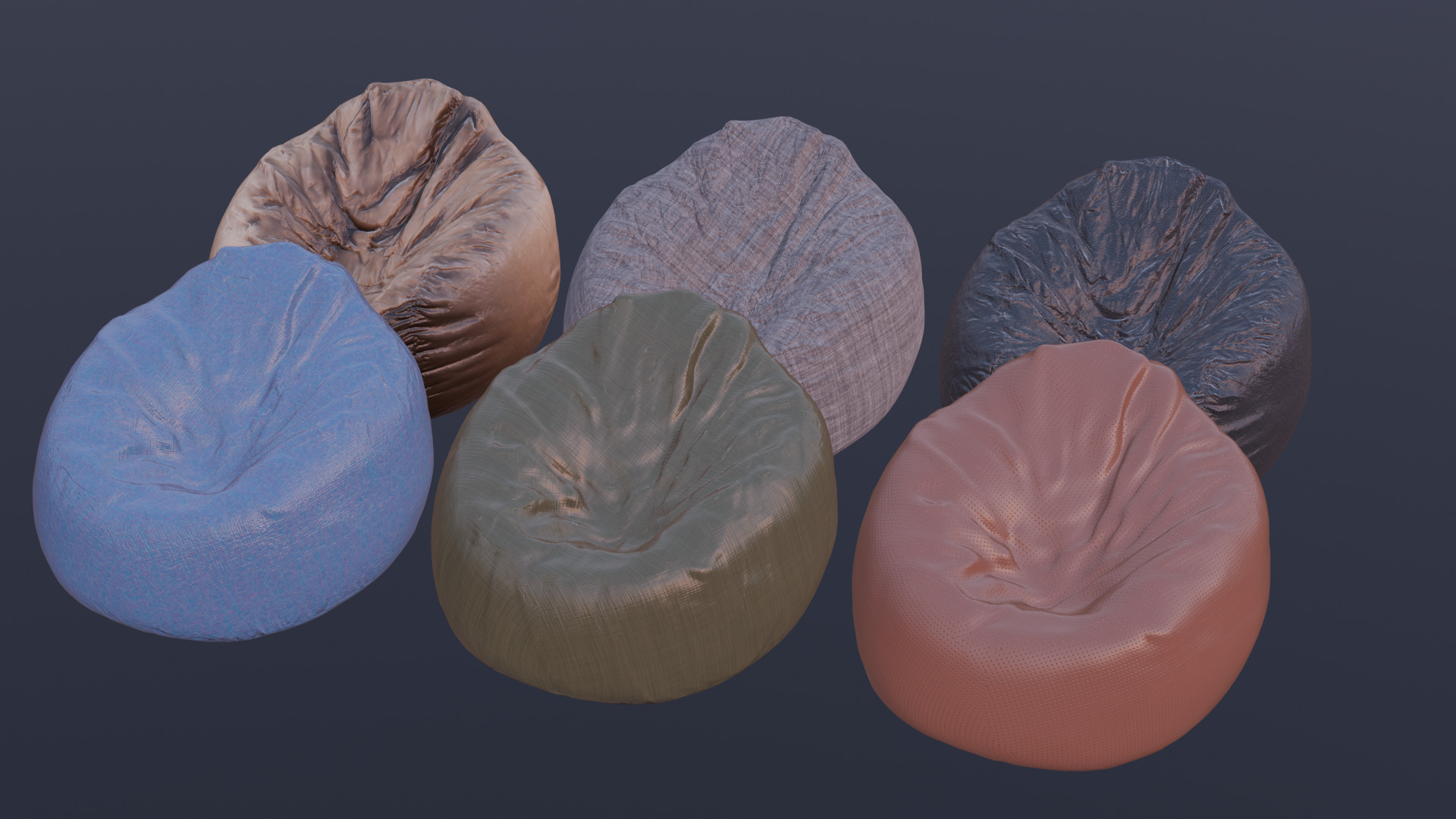 Bean Bag Chair 3D model_26