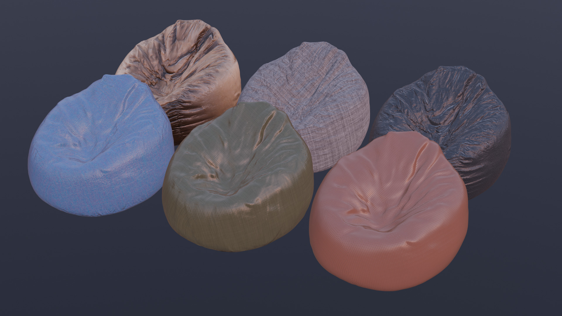 Bean Bag Chair 3D model_14