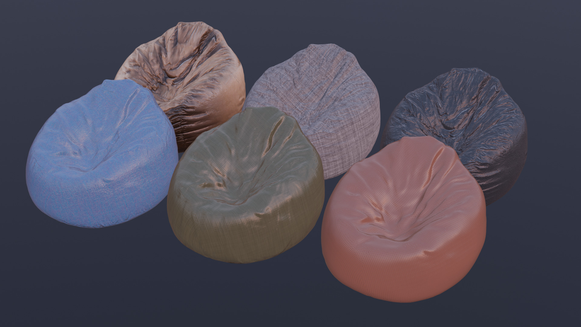 Bean Bag Chair 3D model_34
