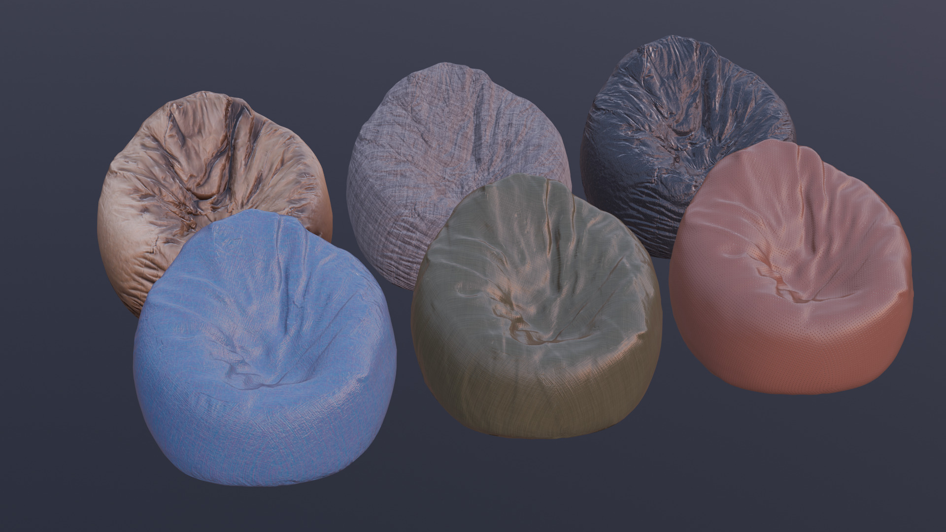 Bean Bag Chair 3D model_13