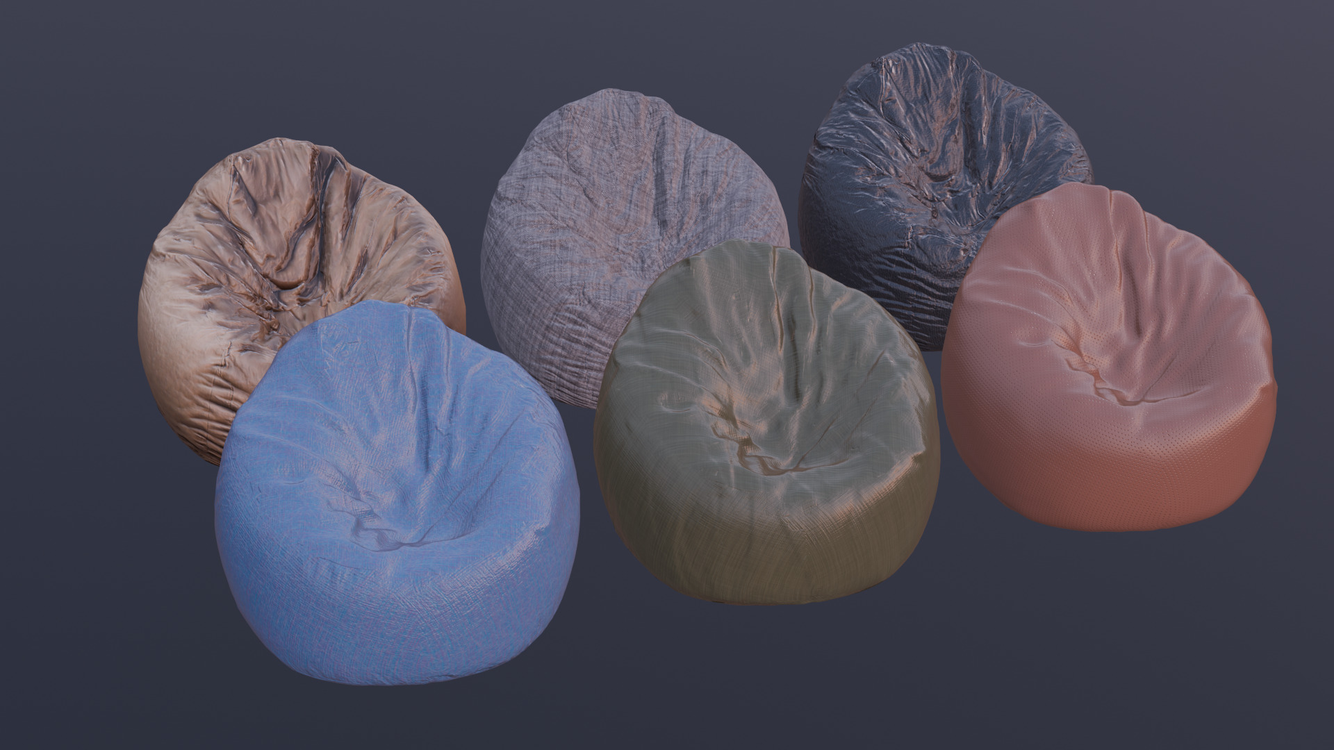 Bean Bag Chair 3D model_17
