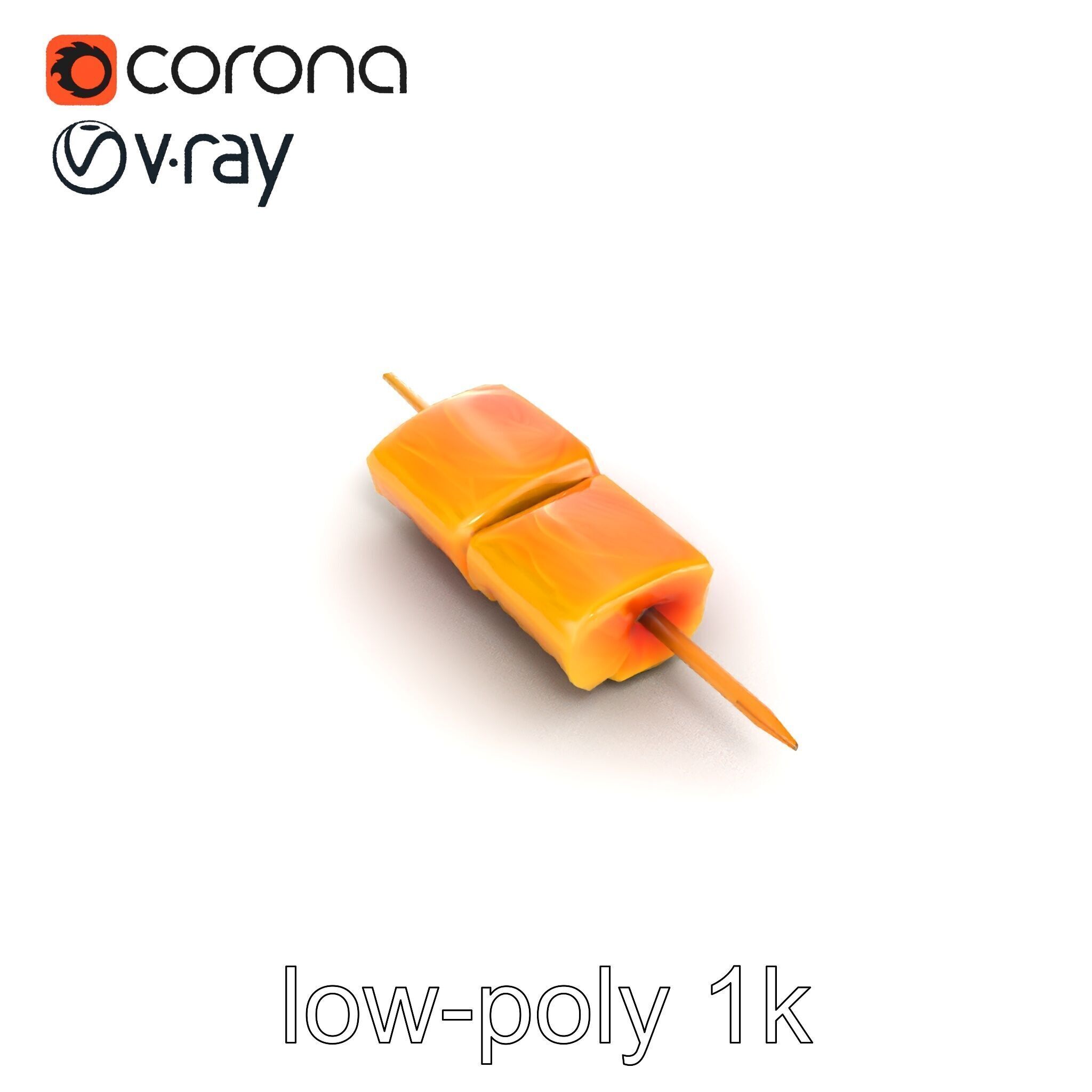 Realistic Salmon Skewer Low-Mid-High Poly model pack Low-poly 3D model_20