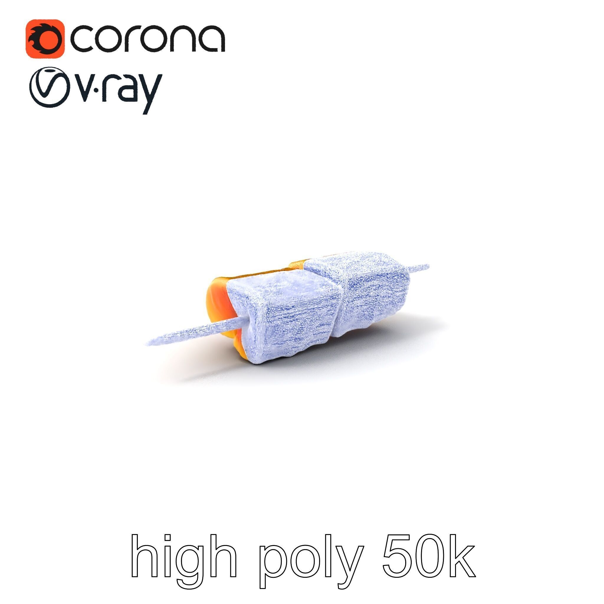 Realistic Salmon Skewer Low-Mid-High Poly model pack Low-poly 3D model_10