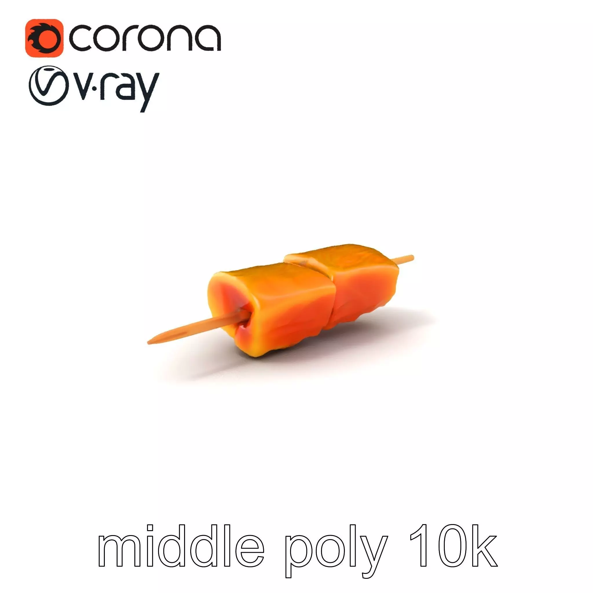 Realistic Salmon Skewer Low-Mid-High Poly model pack Low-poly 3D model_0