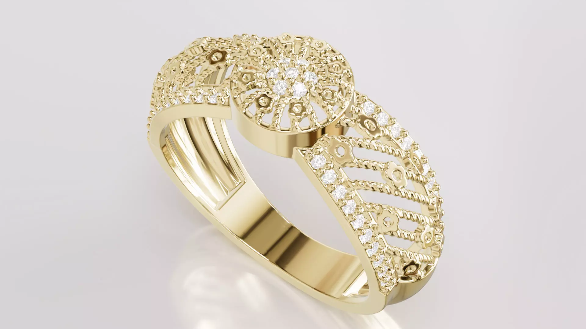 Jewelry Diamond Ring Model RG94 Free 3D print model