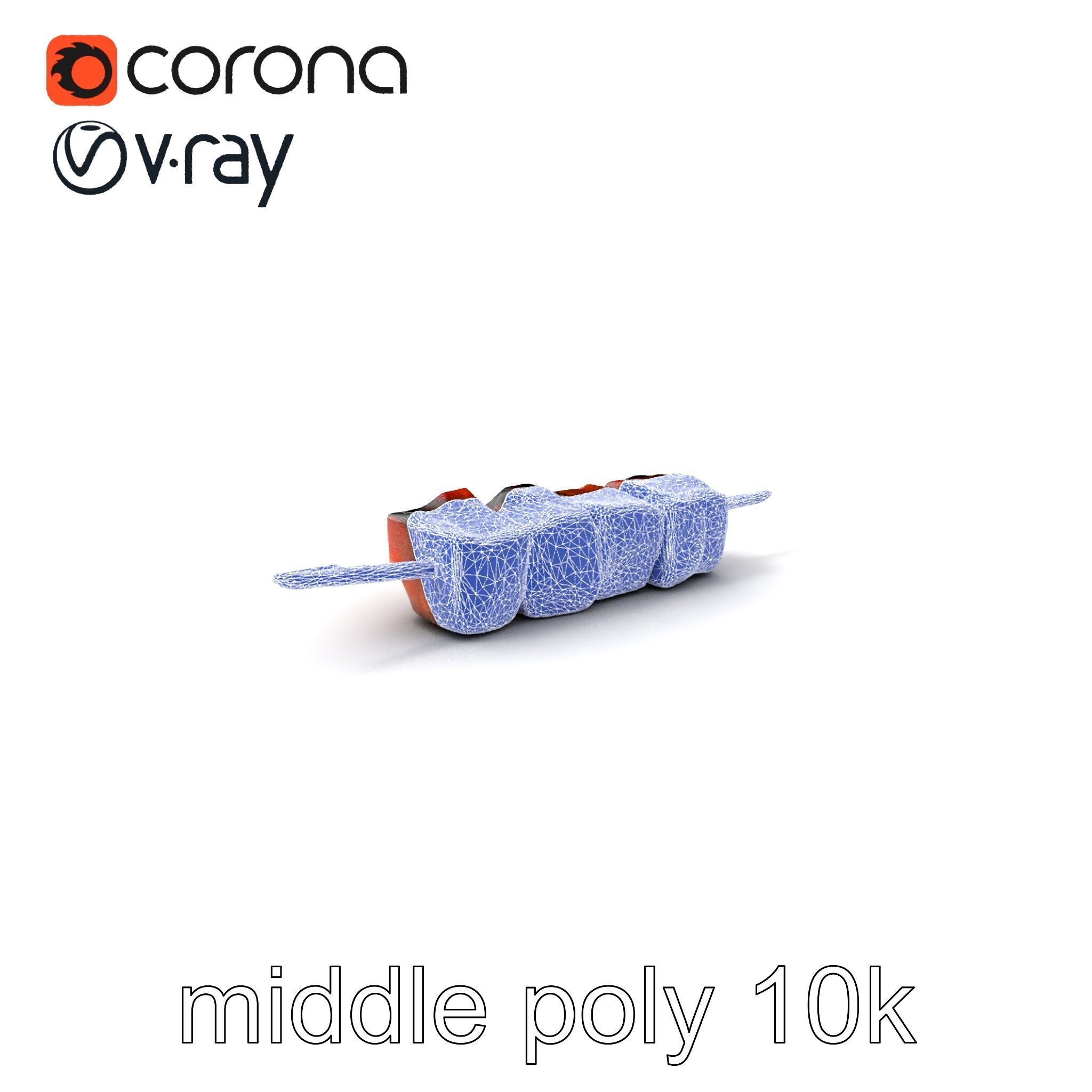 Realistic Beef Skewer 3D Model Pack Low-poly 3D model_6