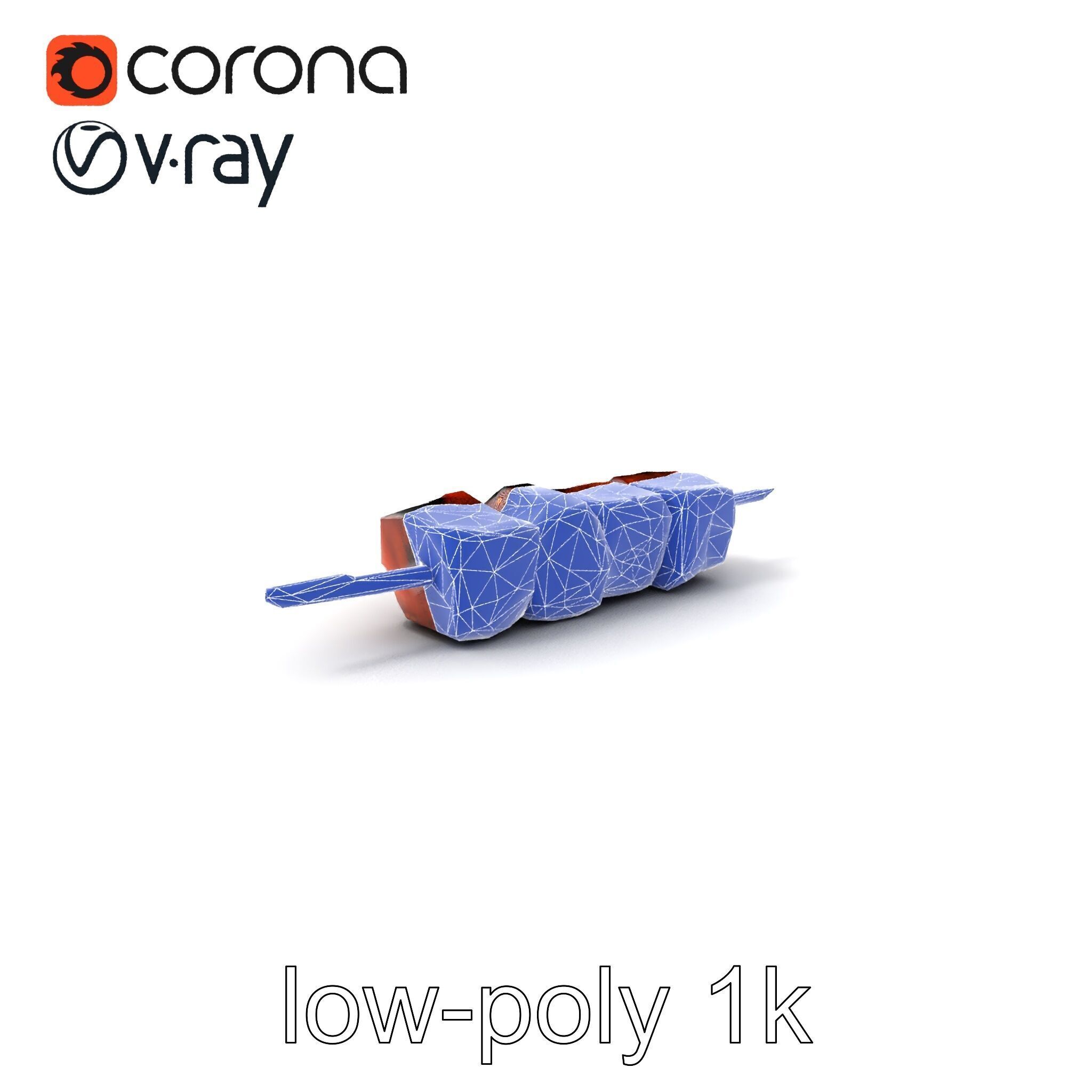 Realistic Beef Skewer 3D Model Pack Low-poly 3D model_7