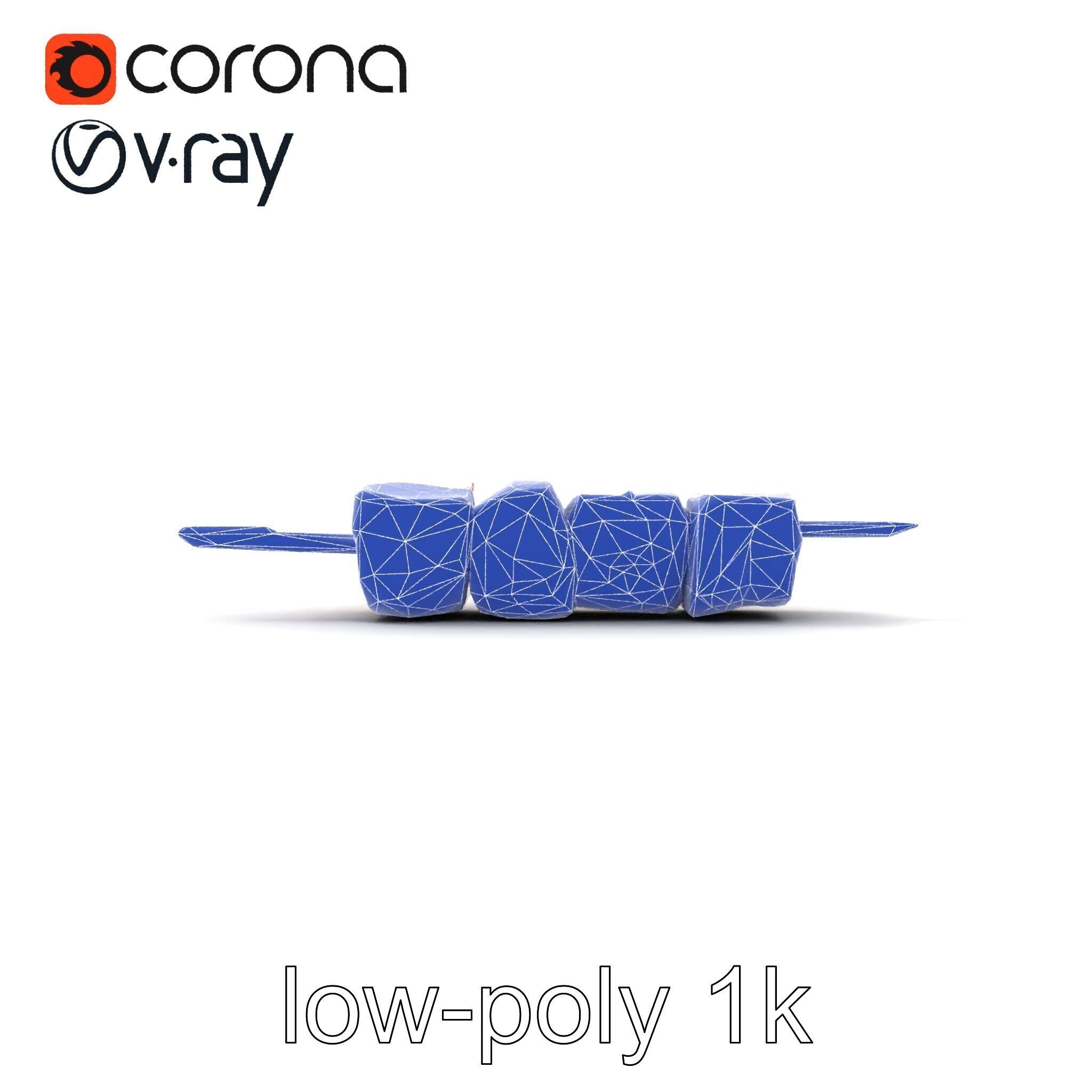 Realistic Beef Skewer 3D Model Pack Low-poly 3D model_28