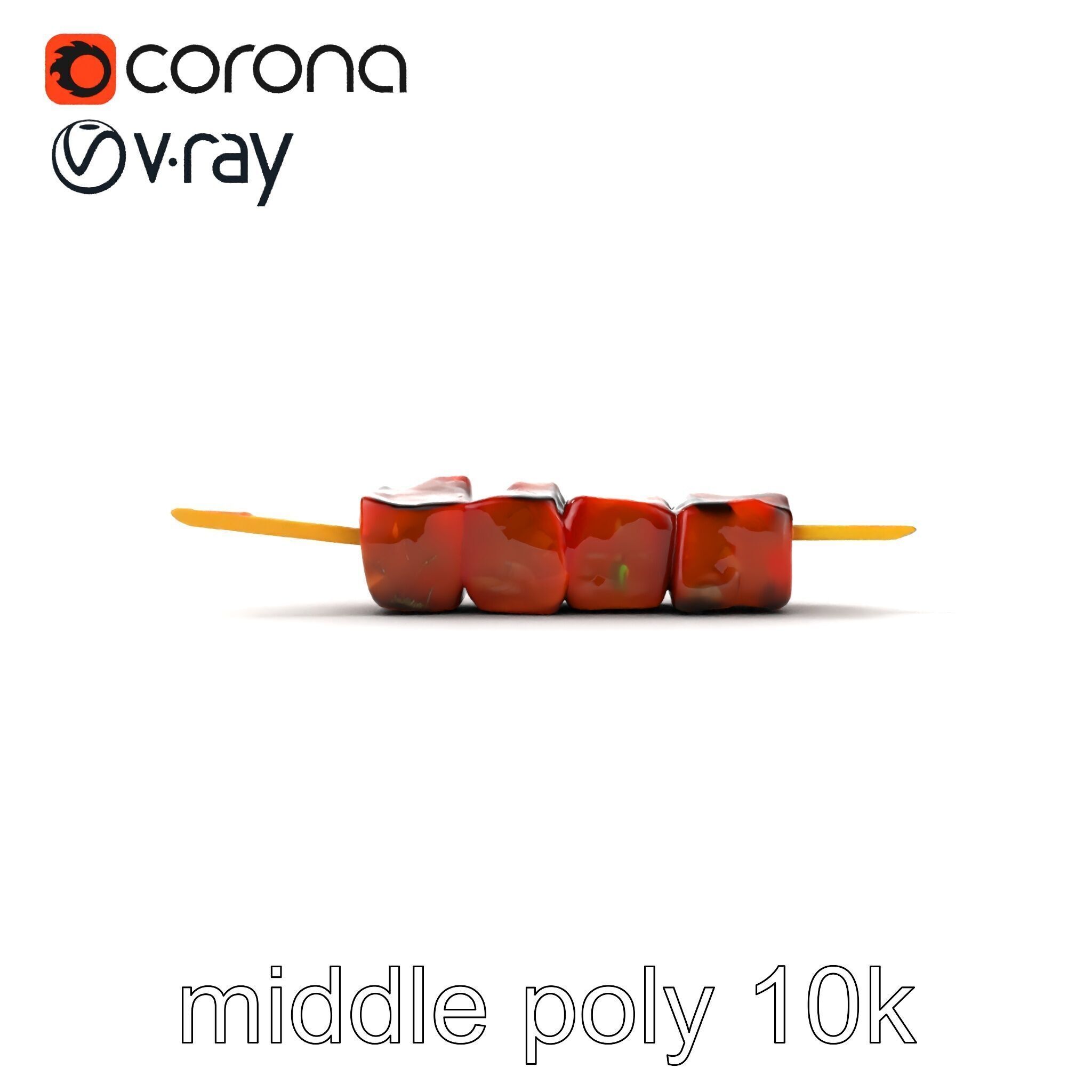 Realistic Beef Skewer 3D Model Pack Low-poly 3D model_15