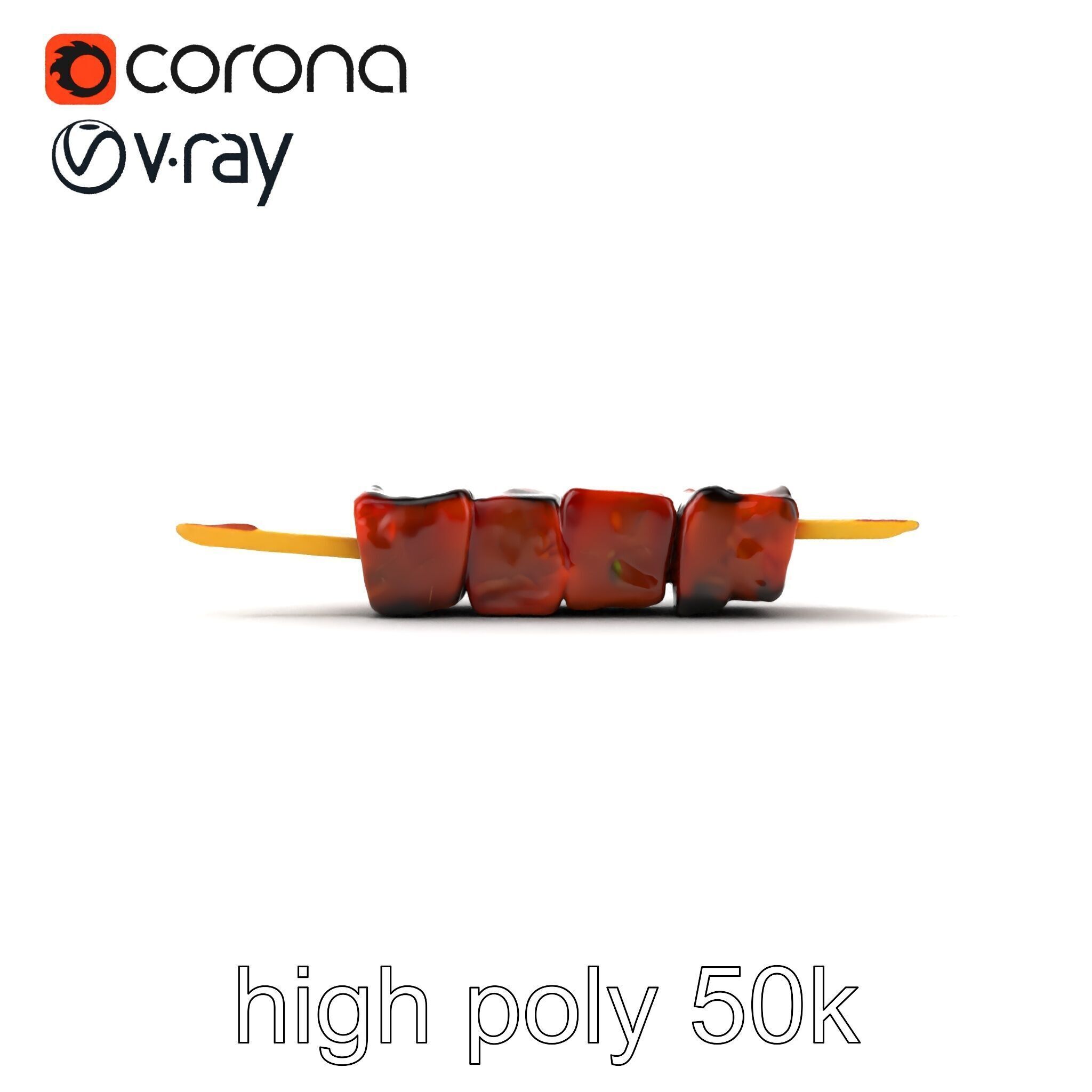 Realistic Beef Skewer 3D Model Pack Low-poly 3D model_27
