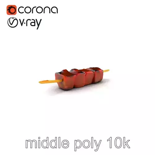 Realistic Beef Skewer 3D Model Pack Low-poly 3D model