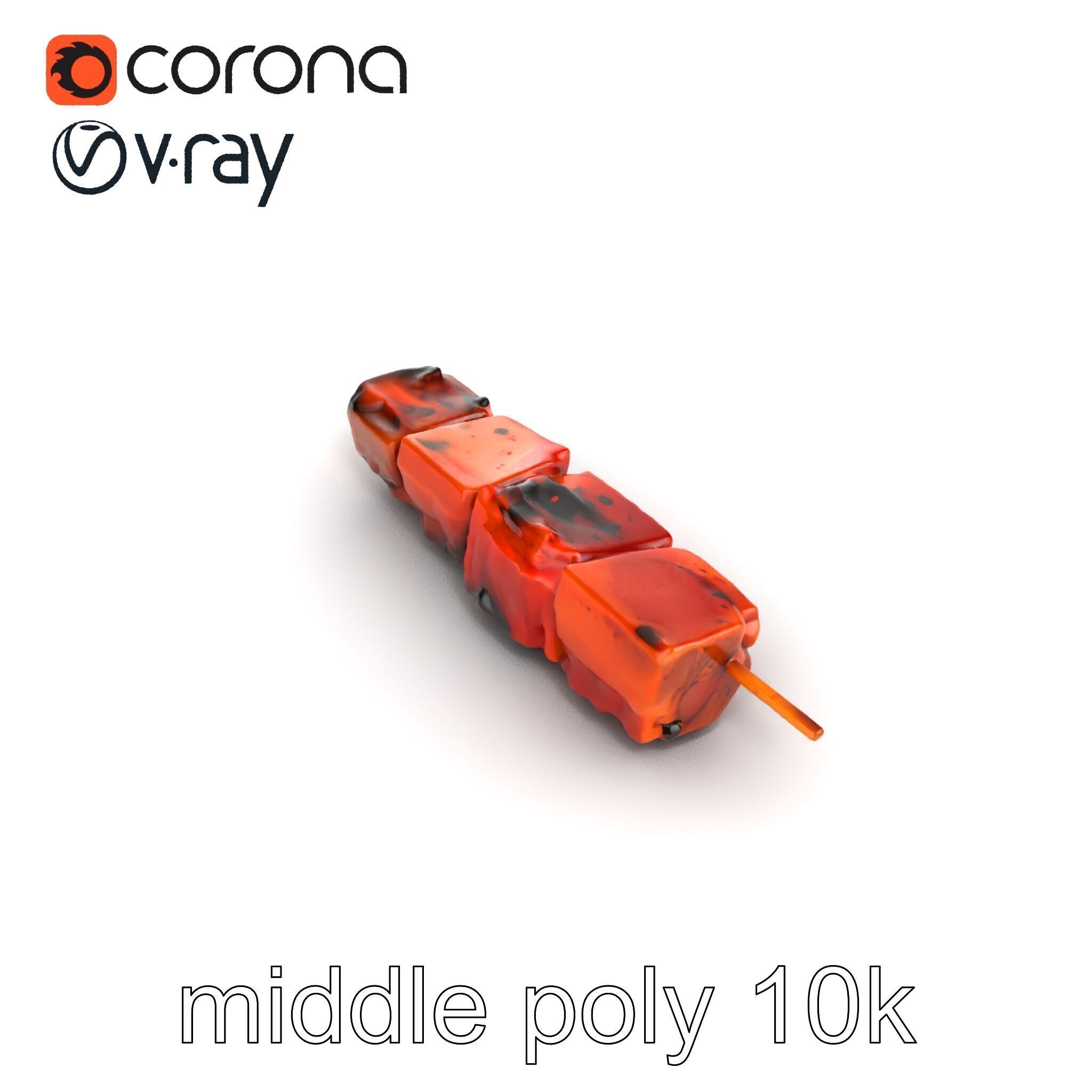 Juicy Beef Kebab Skewer 3D Model Pack Low-poly 3D model_16