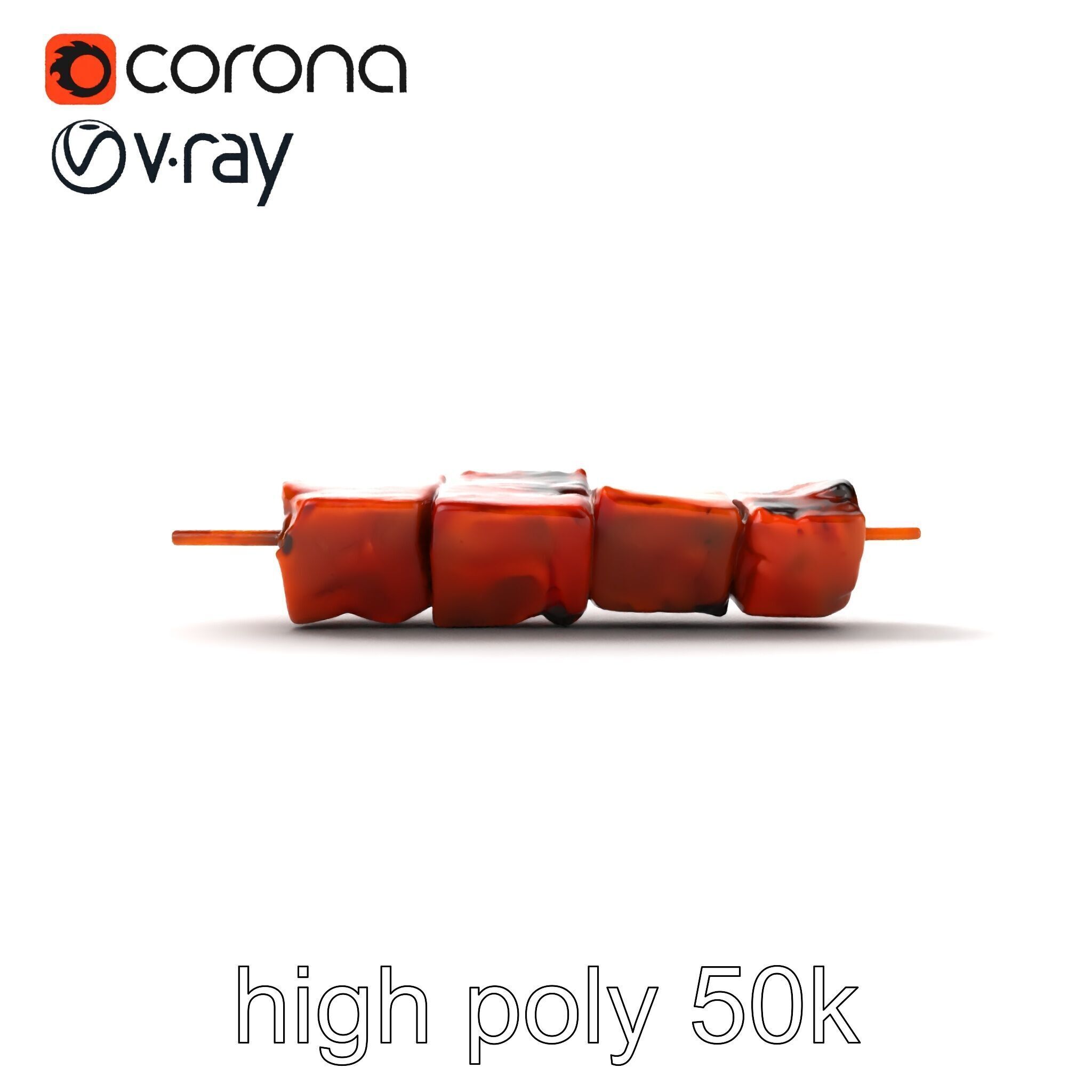 Juicy Beef Kebab Skewer 3D Model Pack Low-poly 3D model_28