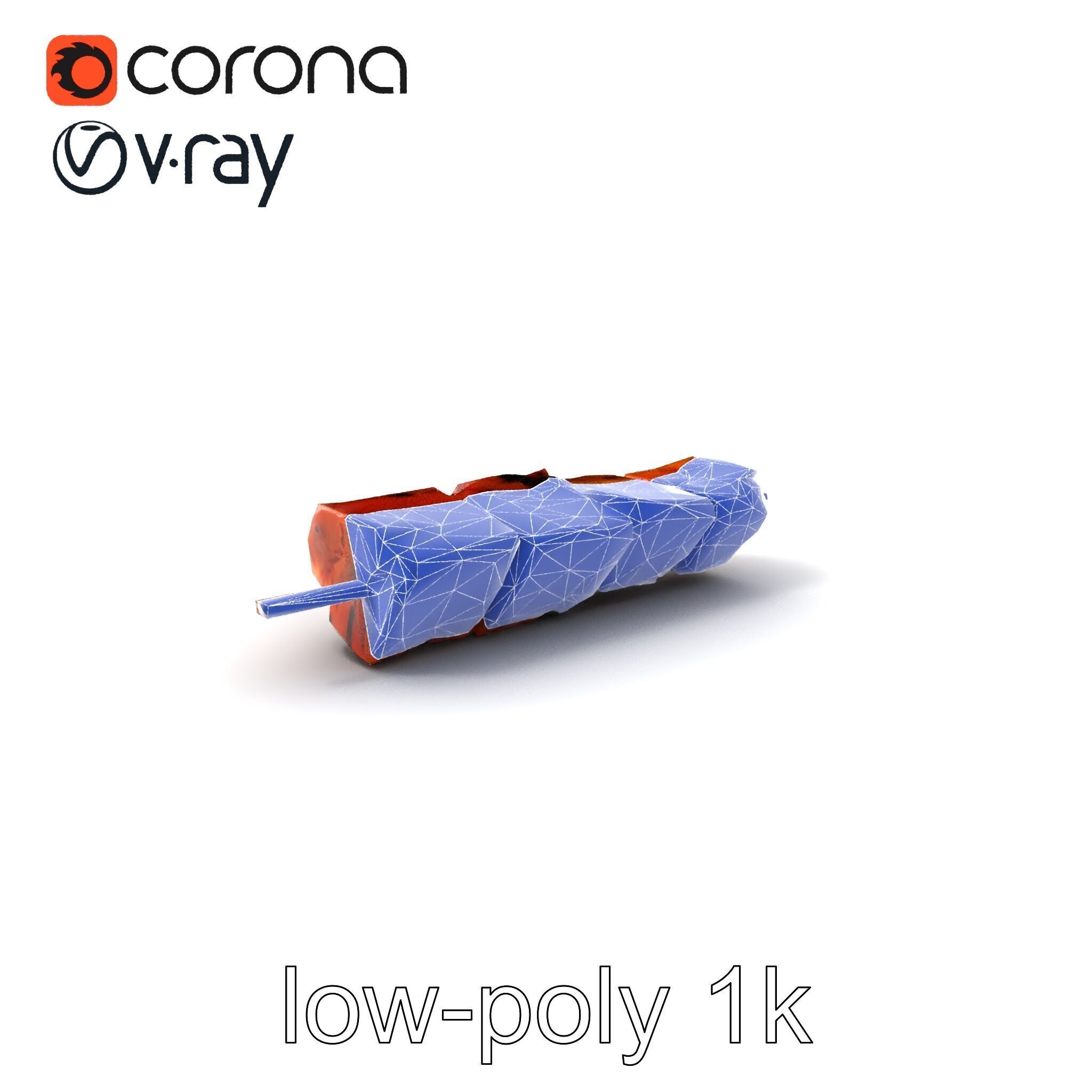 Juicy Beef Kebab Skewer 3D Model Pack Low-poly 3D model_7