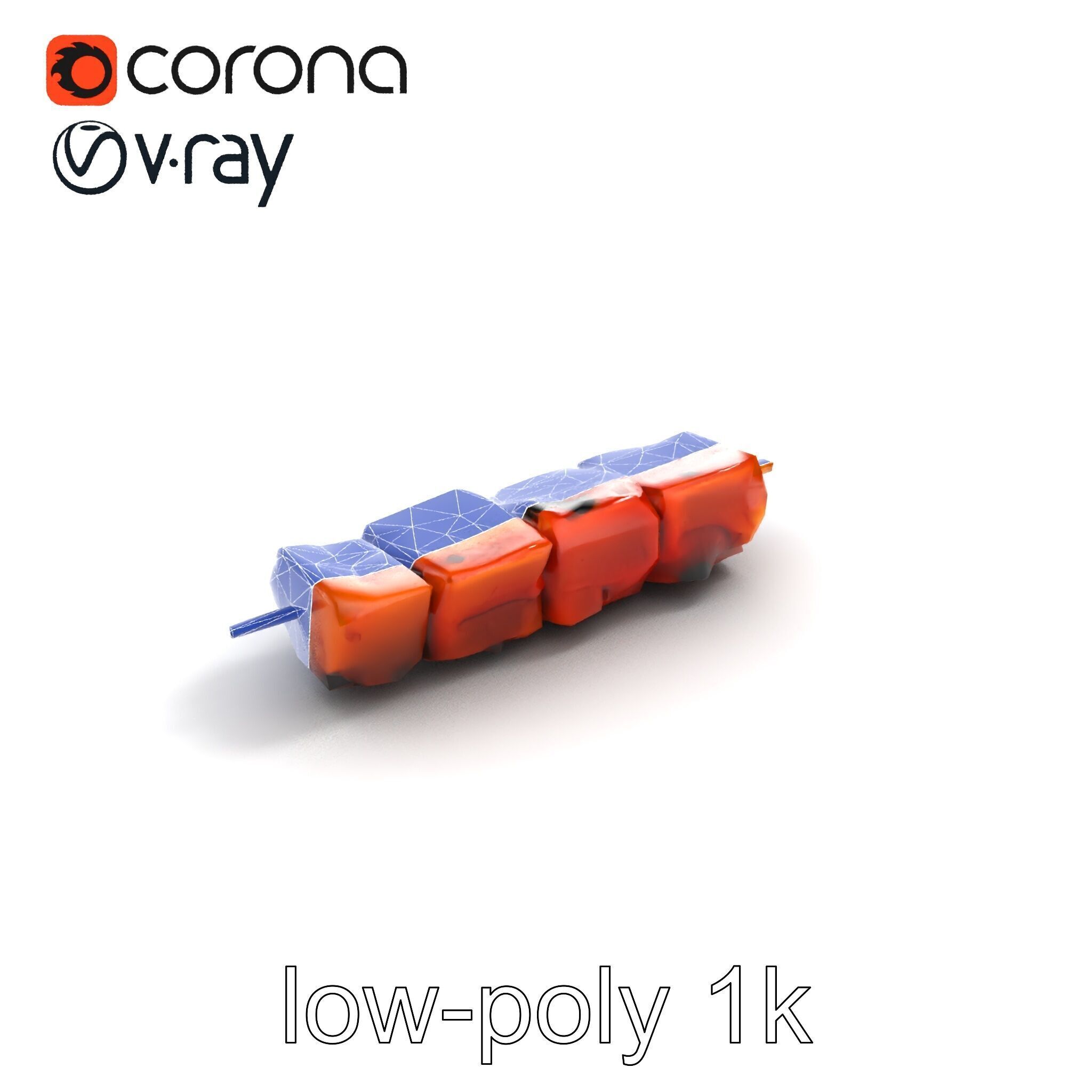 Juicy Beef Kebab Skewer 3D Model Pack Low-poly 3D model_23