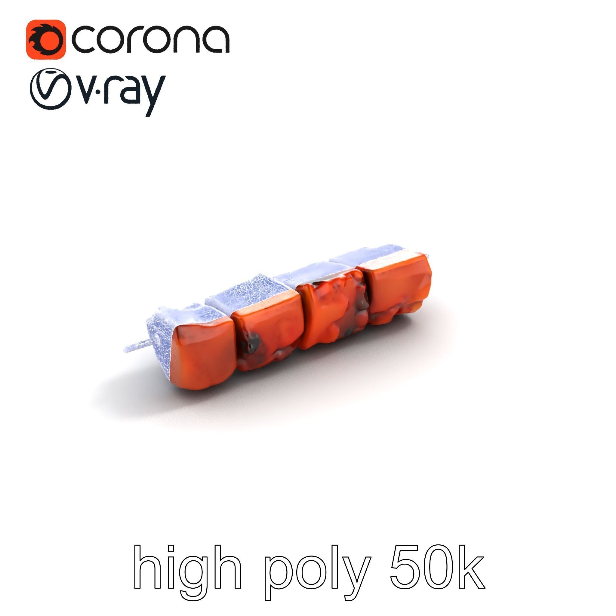 Juicy Beef Kebab Skewer 3D Model Pack Low-poly 3D model_29