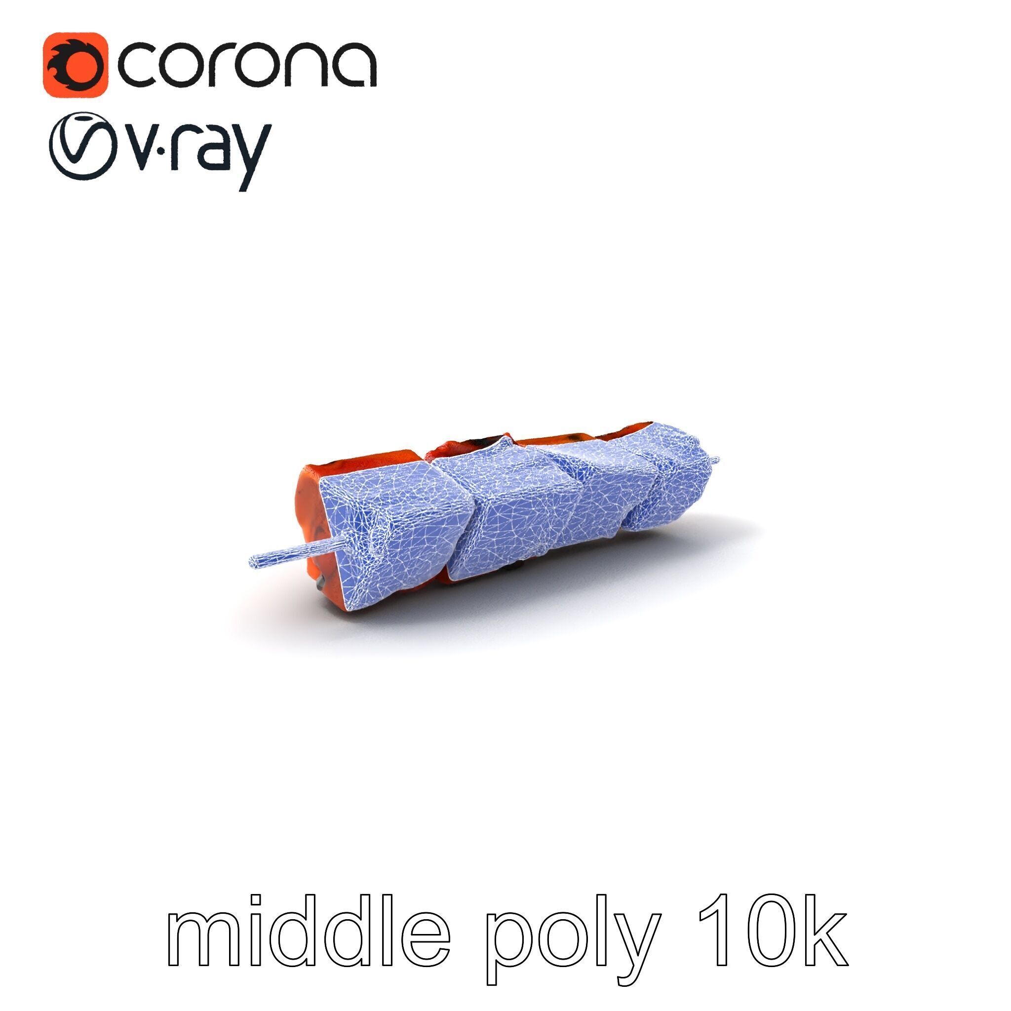 Juicy Beef Kebab Skewer 3D Model Pack Low-poly 3D model_6