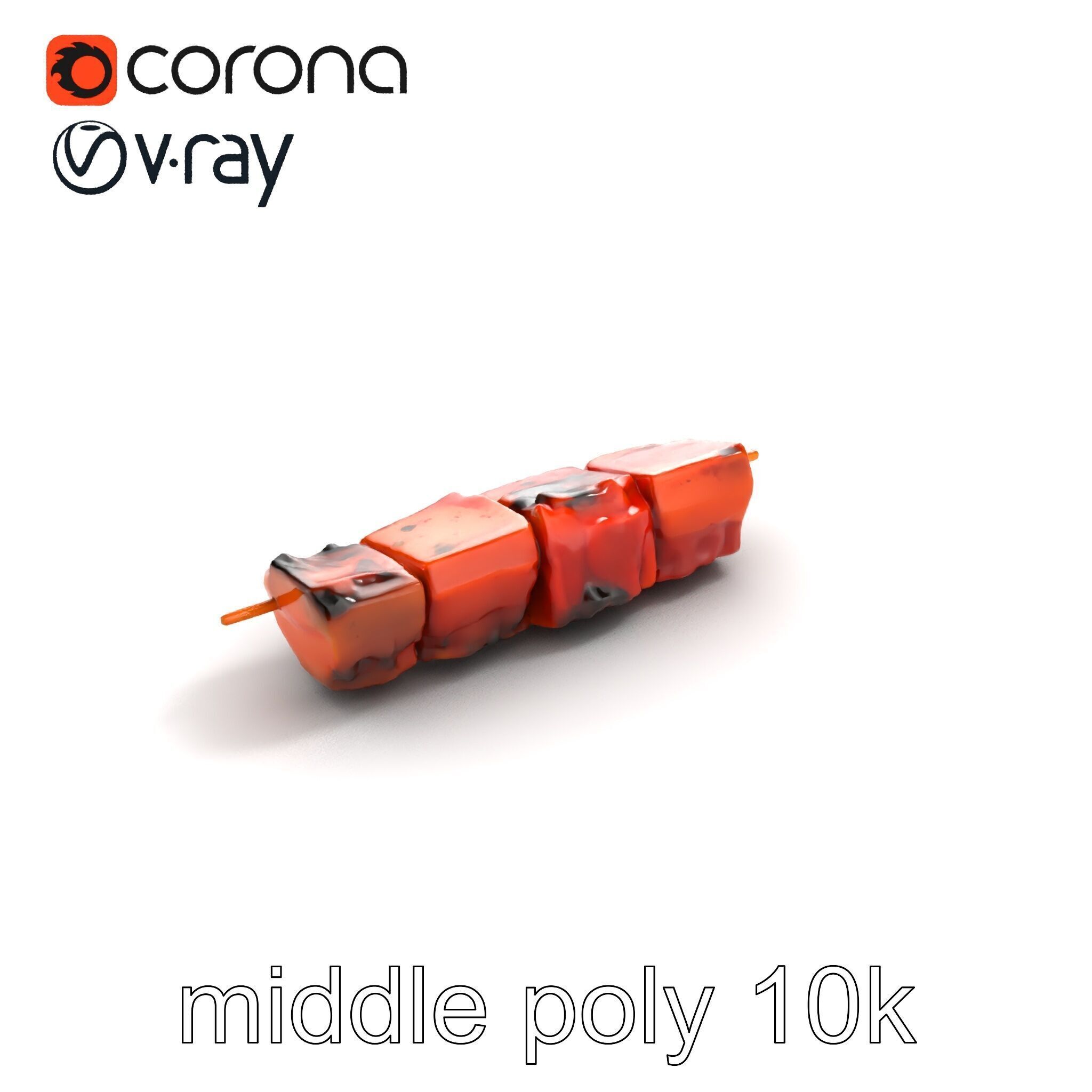 Juicy Beef Kebab Skewer 3D Model Pack Low-poly 3D model_8