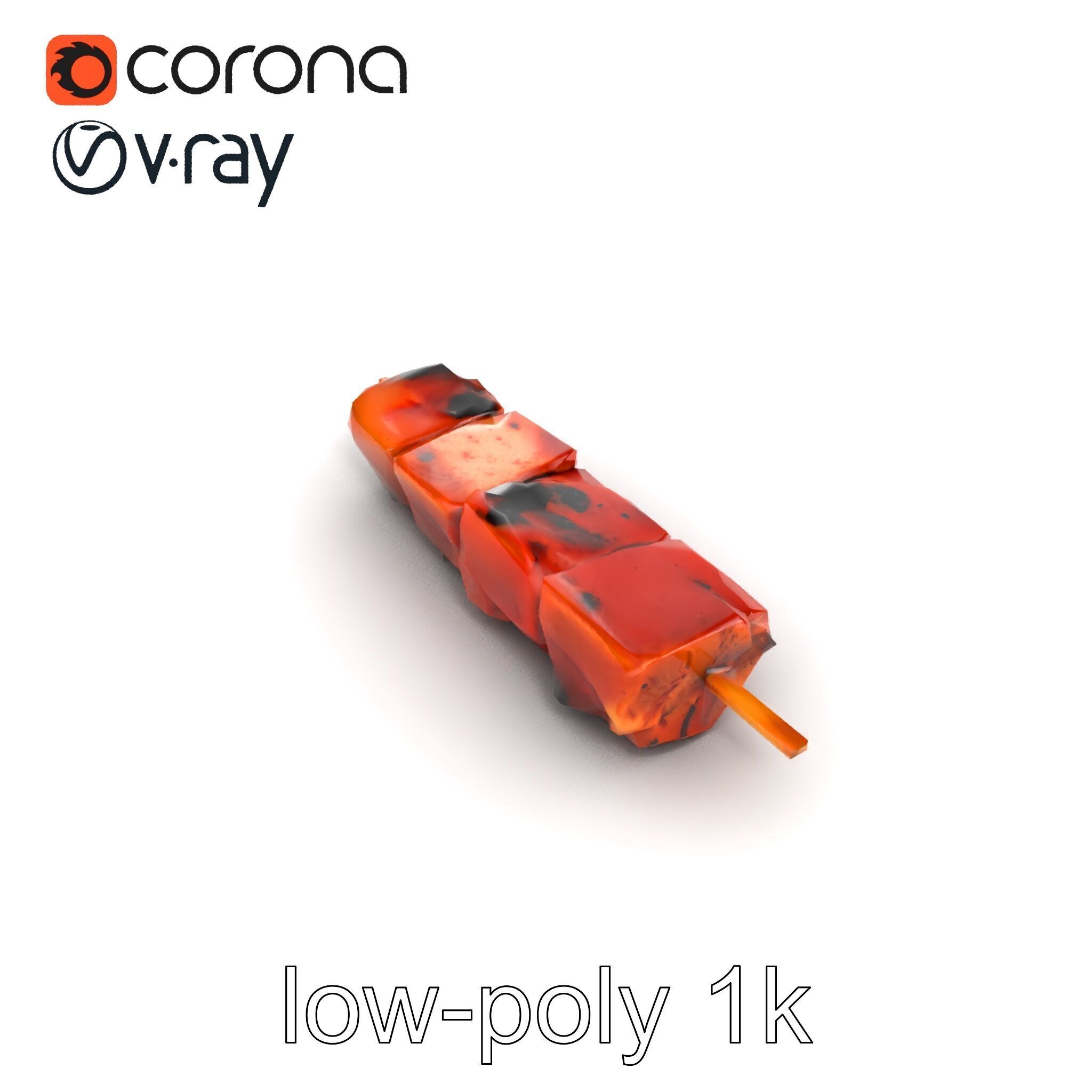 Juicy Beef Kebab Skewer 3D Model Pack Low-poly 3D model_24