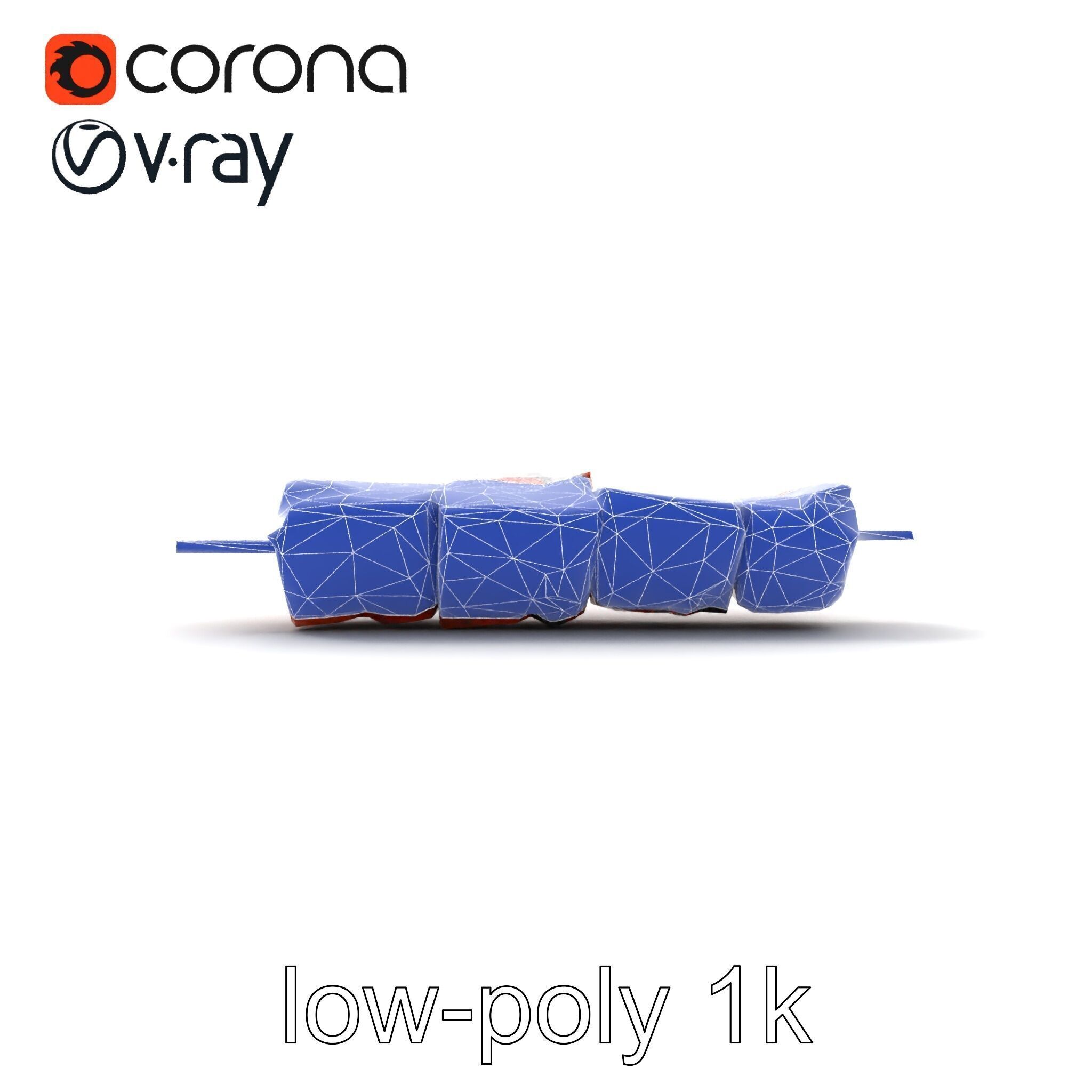 Juicy Beef Kebab Skewer 3D Model Pack Low-poly 3D model_12