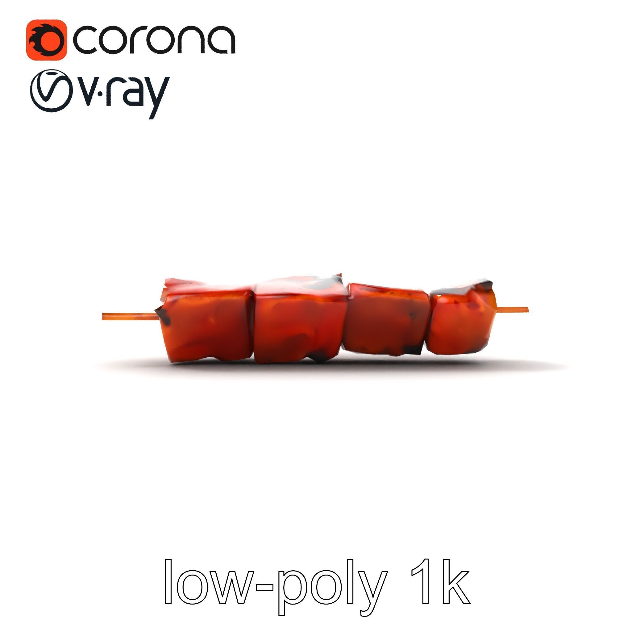Juicy Beef Kebab Skewer 3D Model Pack Low-poly 3D model_20