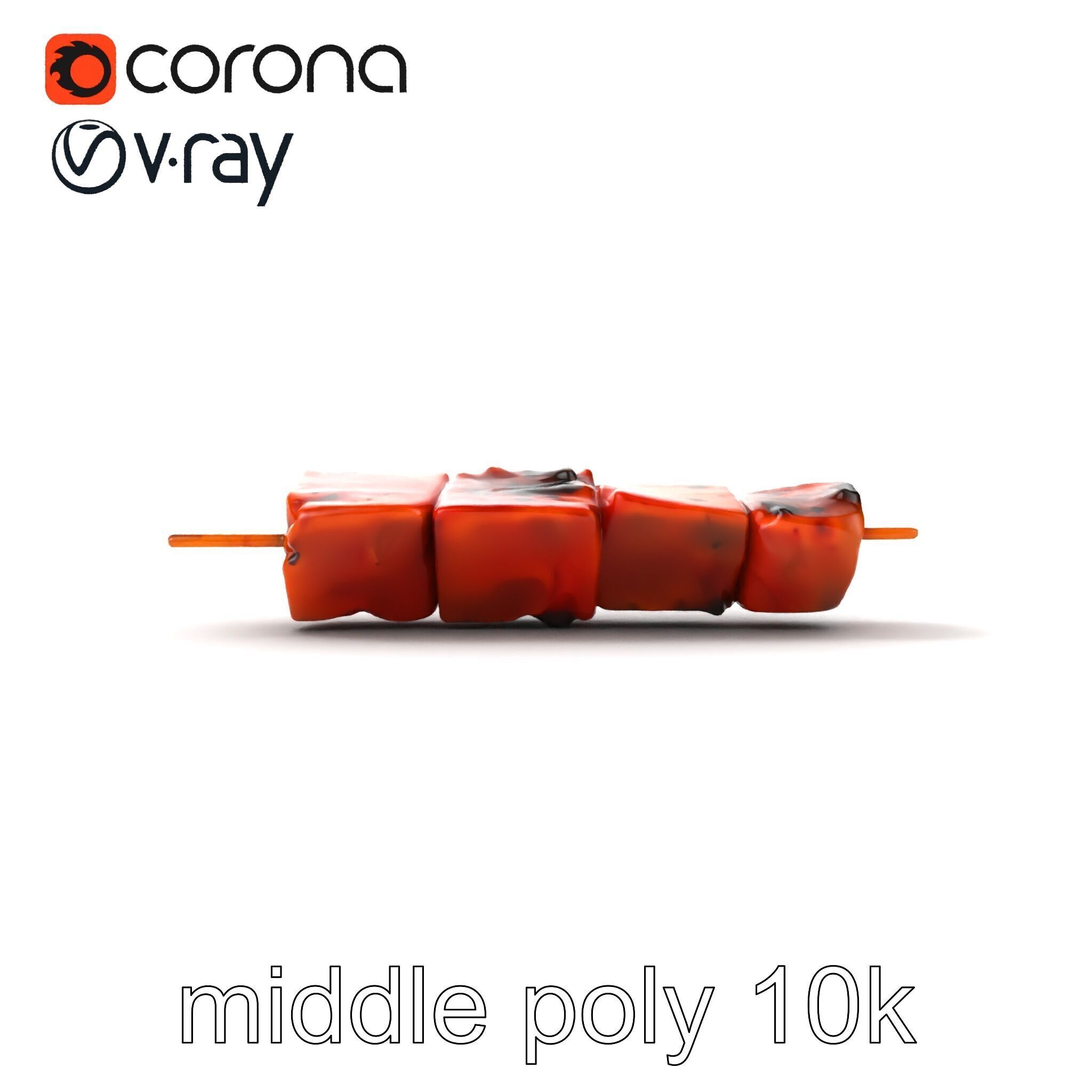 Juicy Beef Kebab Skewer 3D Model Pack Low-poly 3D model_22
