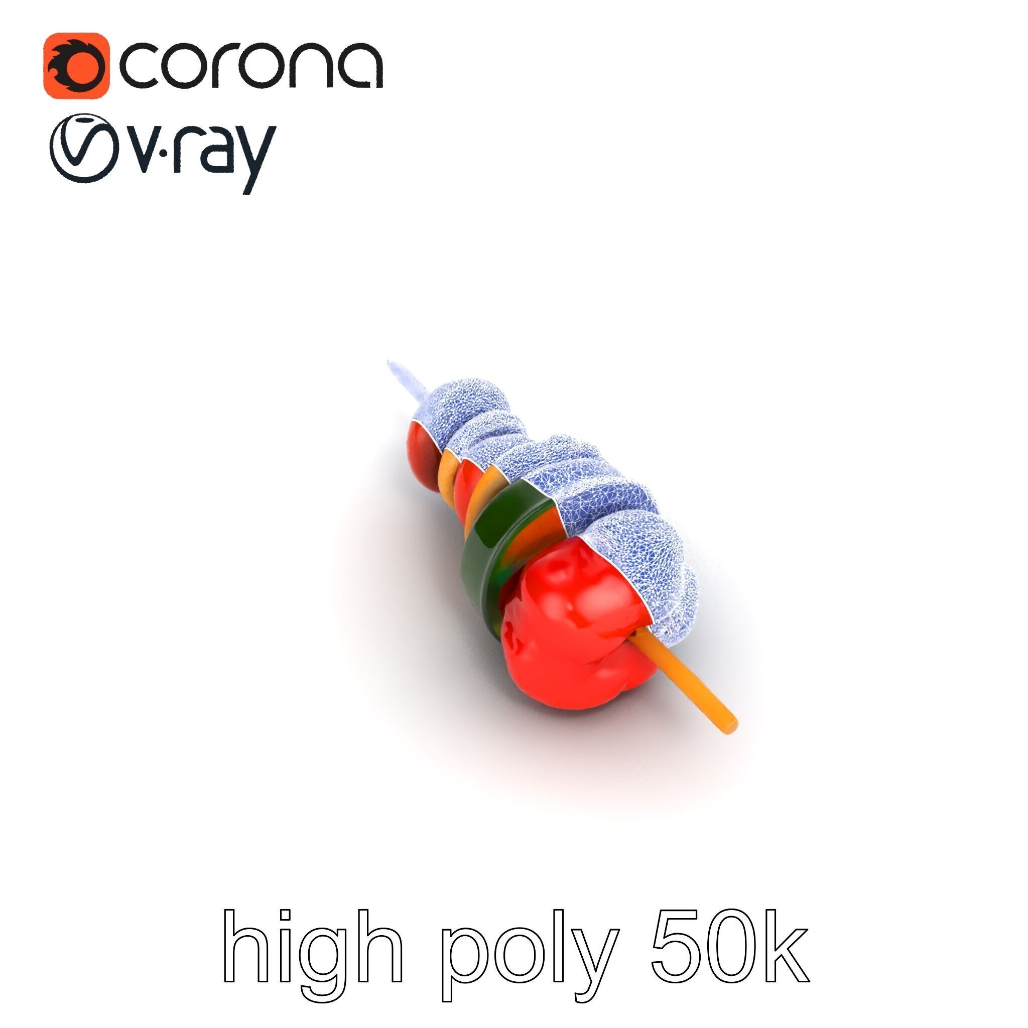 Vegetable Skewer Lifelike Texture model pack Low-poly 3D model_20