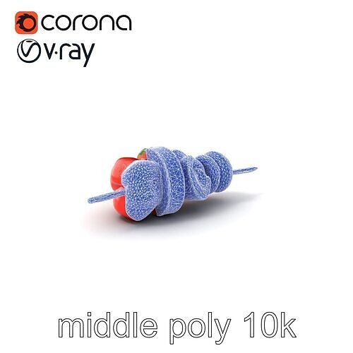 Vegetable Skewer Lifelike Texture model pack Low-poly 3D model 6