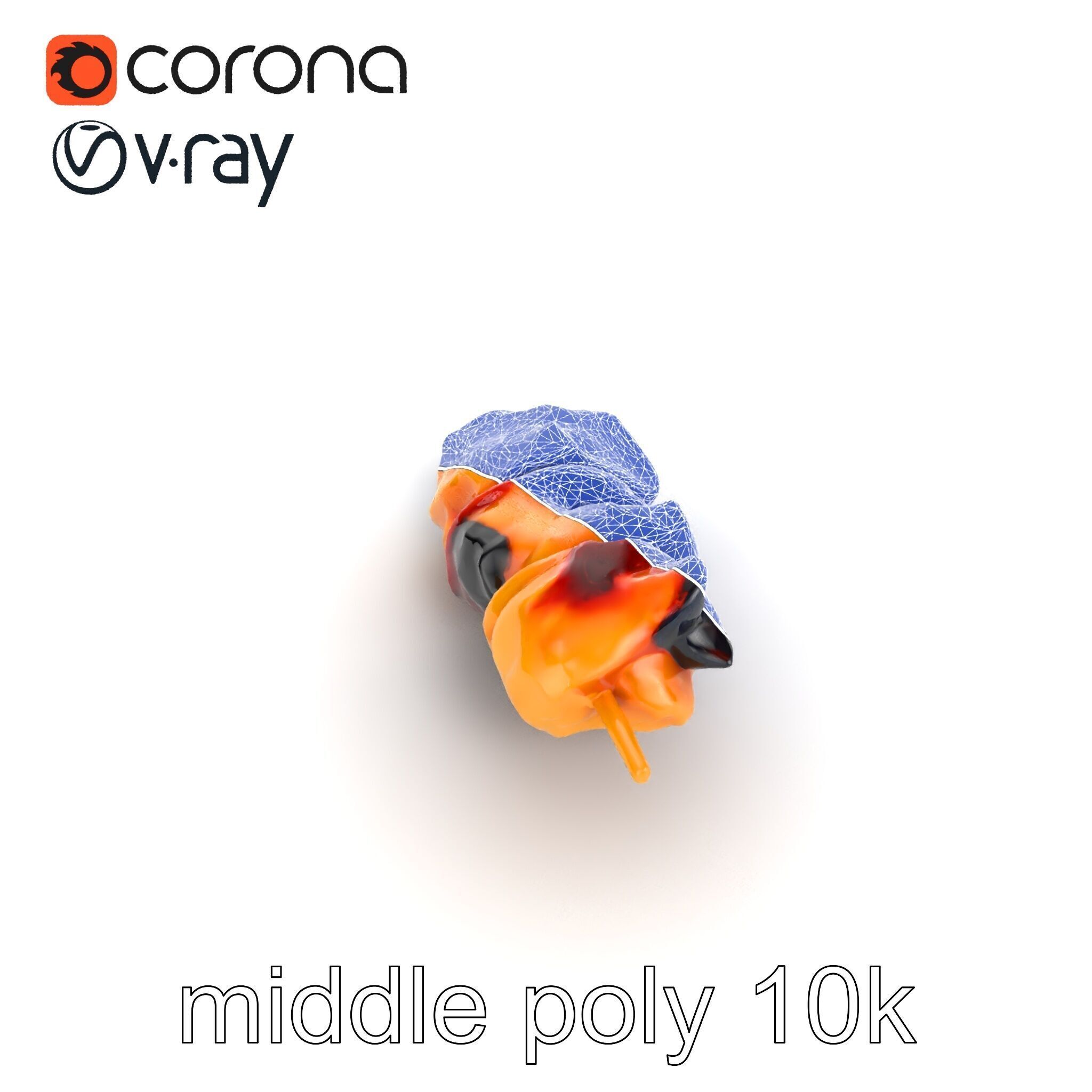 Realistic Chicken Kebab Skewer model pack Low-poly 3D model_15