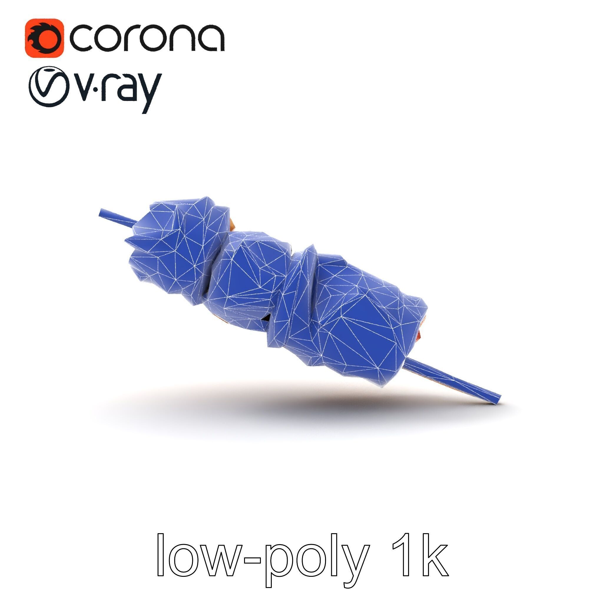 Realistic Chicken Kebab Skewer model pack Low-poly 3D model_23