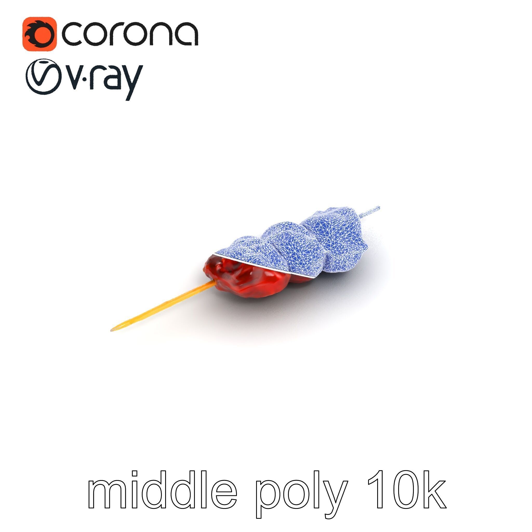 Dynamic Beef Skewer Texture Model Pack Low-poly 3D model_12