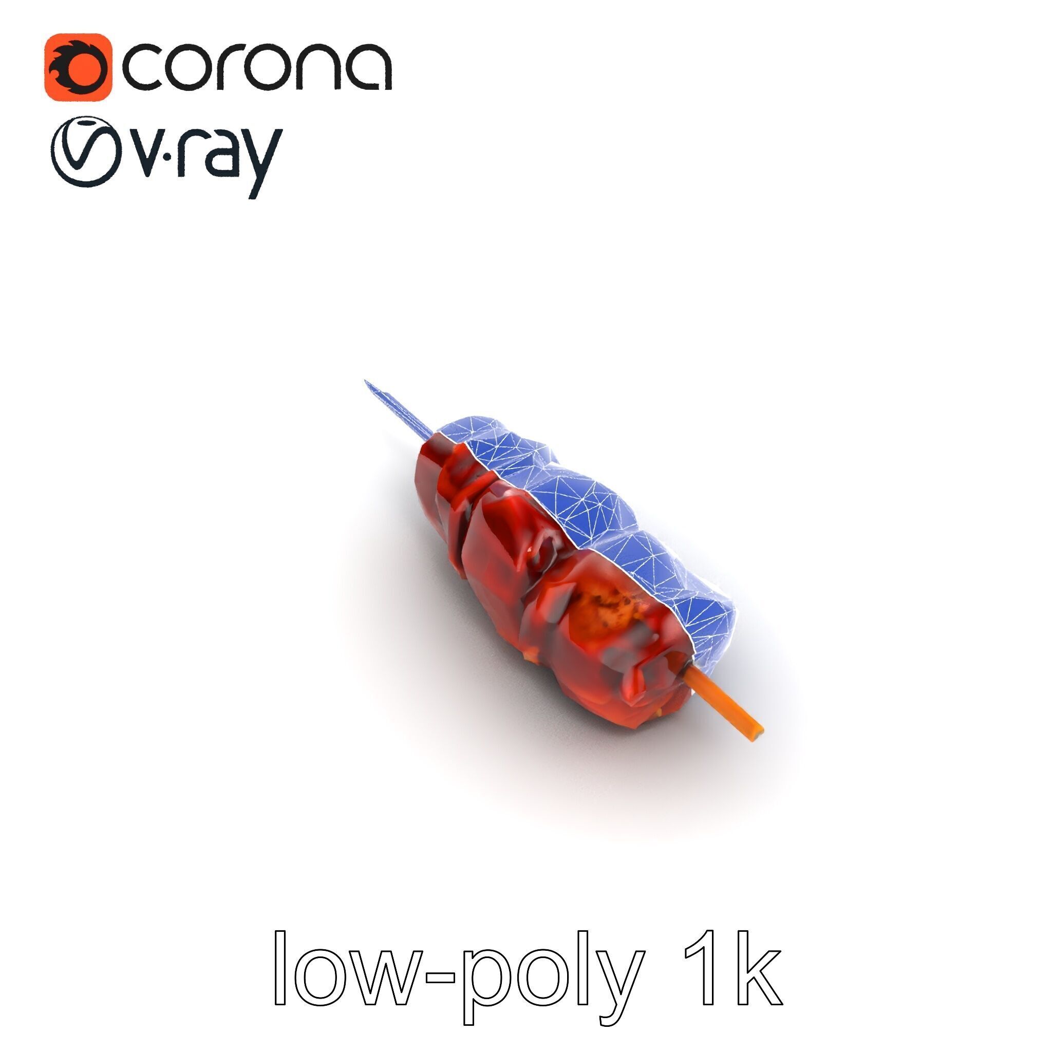 Dynamic Beef Skewer Texture Model Pack Low-poly 3D model_27