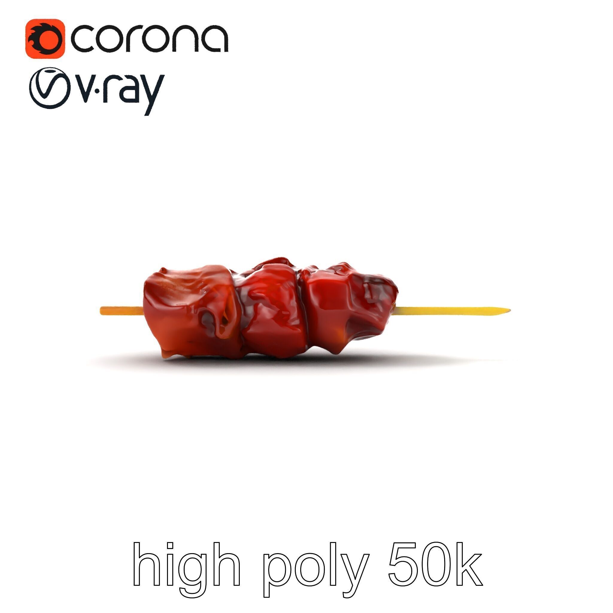 Dynamic Beef Skewer Texture Model Pack Low-poly 3D model_17