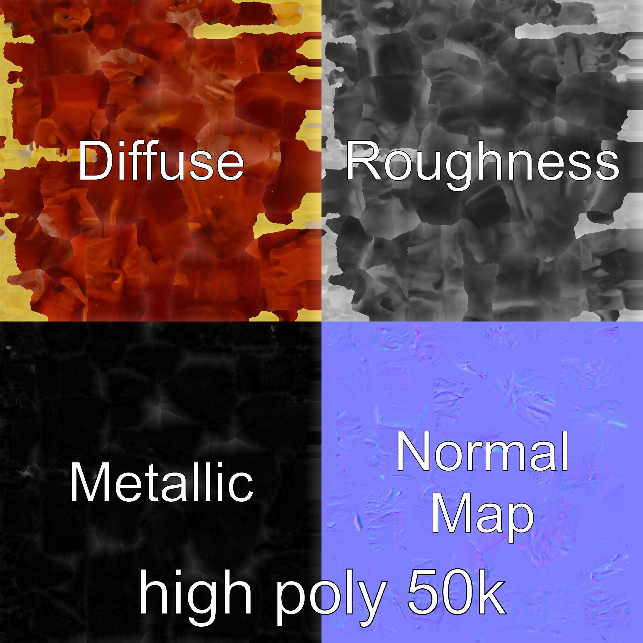 Dynamic Beef Skewer Texture Model Pack Low-poly 3D model_3